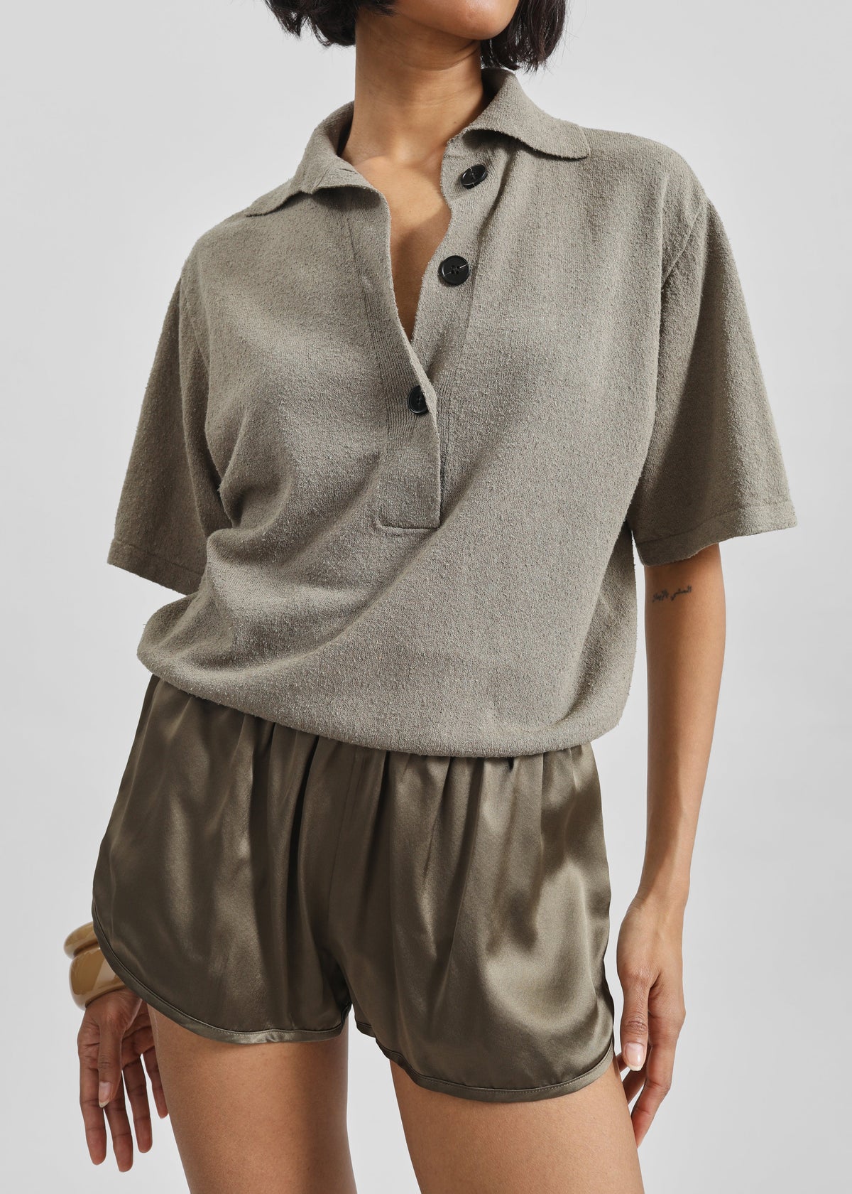 Christopher Esber Straccio Knitted Clean Polo - Eucalypt - 3