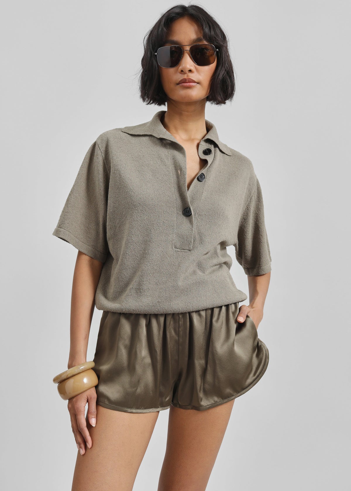Christopher Esber Straccio Knitted Clean Polo - Eucalypt - 5