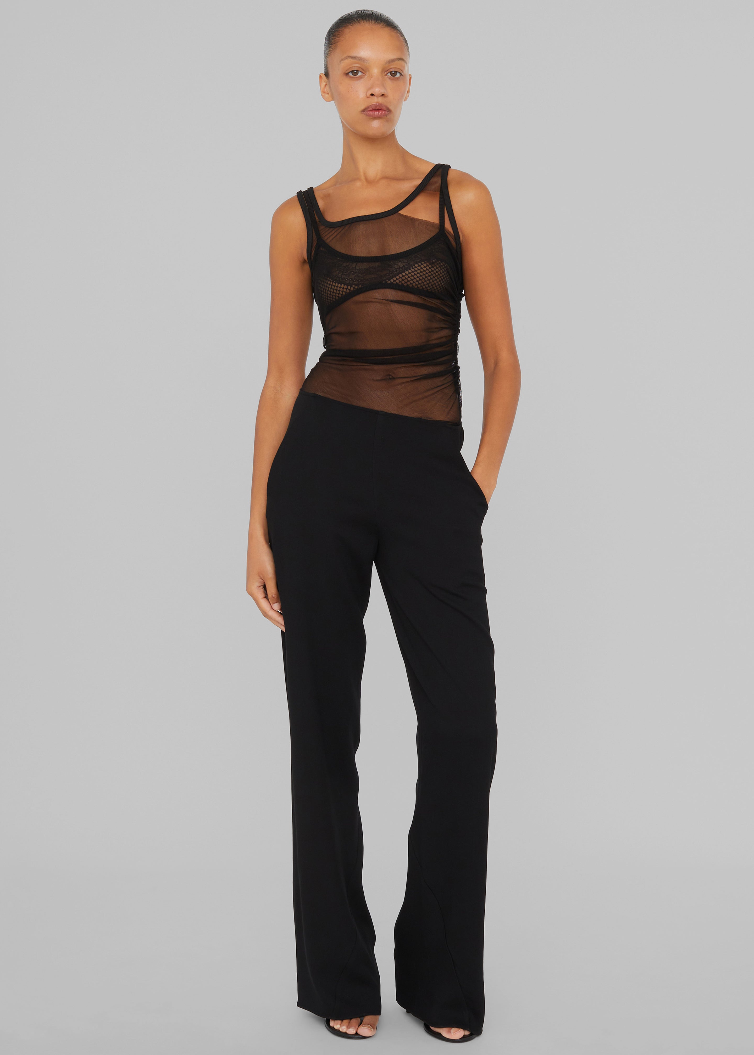 Christopher Esber Vacant Tulle Tank - Black - 2