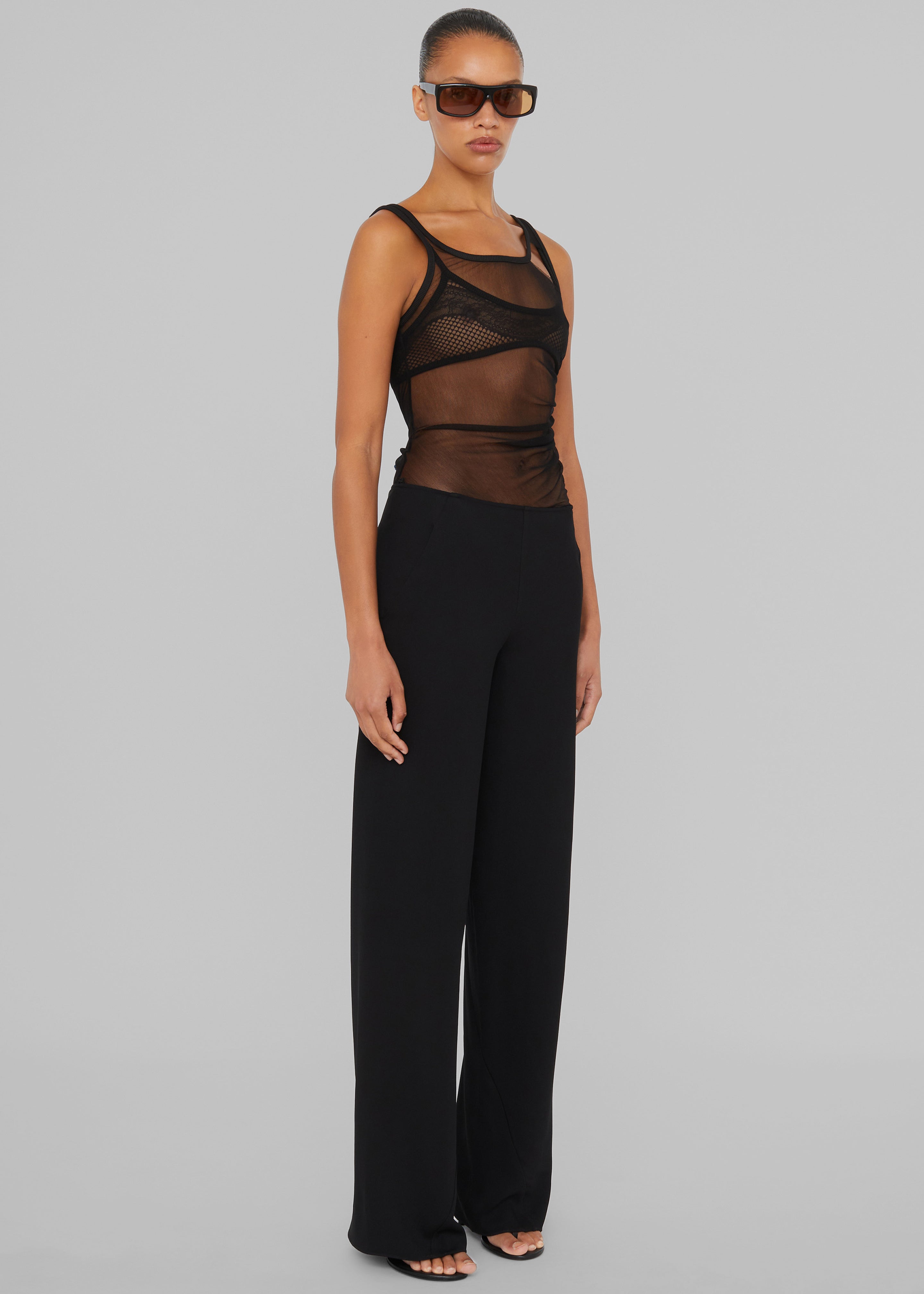 Christopher Esber Vacant Tulle Tank - Black - 4