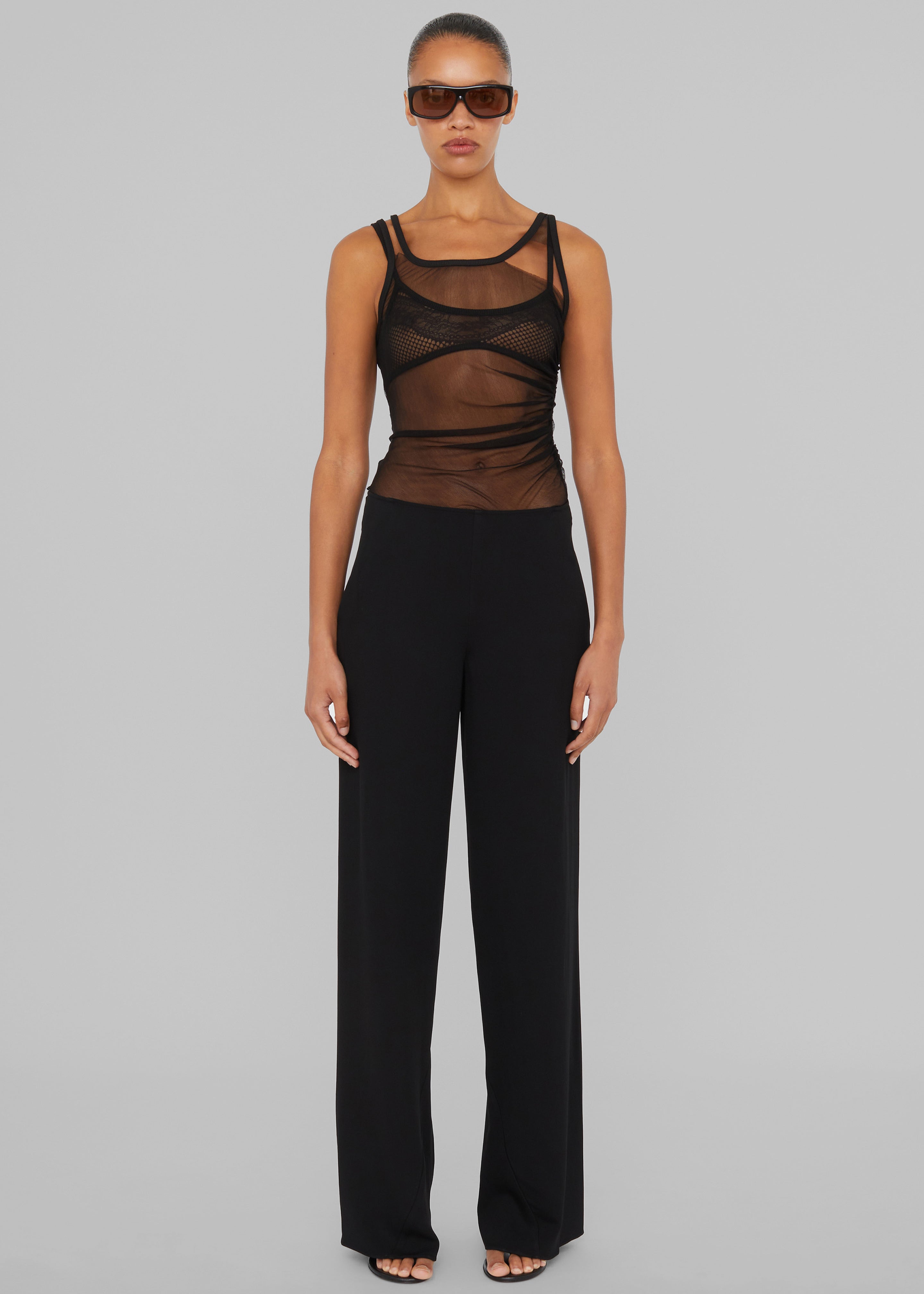 Christopher Esber Vacant Tulle Tank - Black - 3