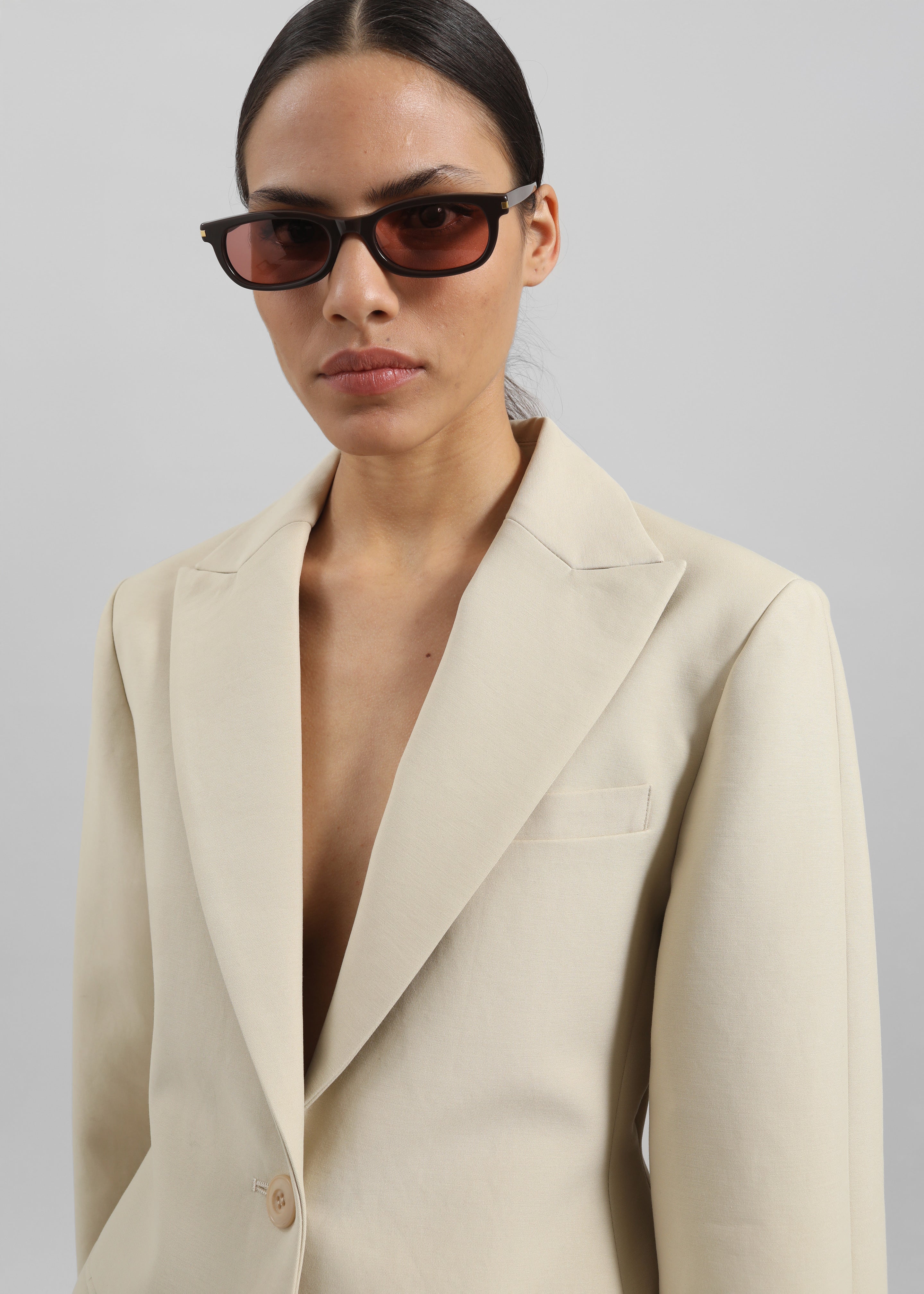 Colette Hourglass Blazer - Beige - 5