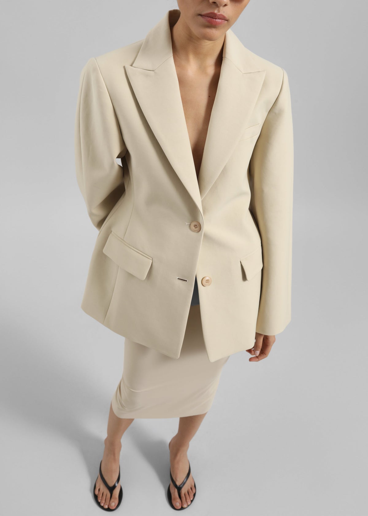 Colette Hourglass Blazer - Beige - 4