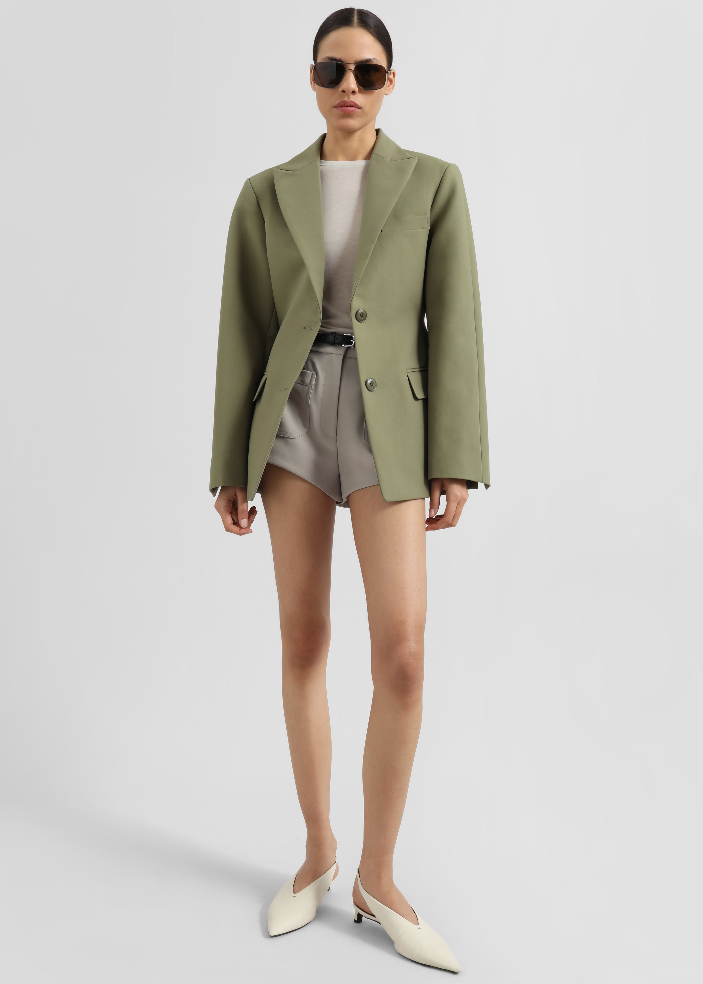 Colette Hourglass Blazer - Khaki - 2