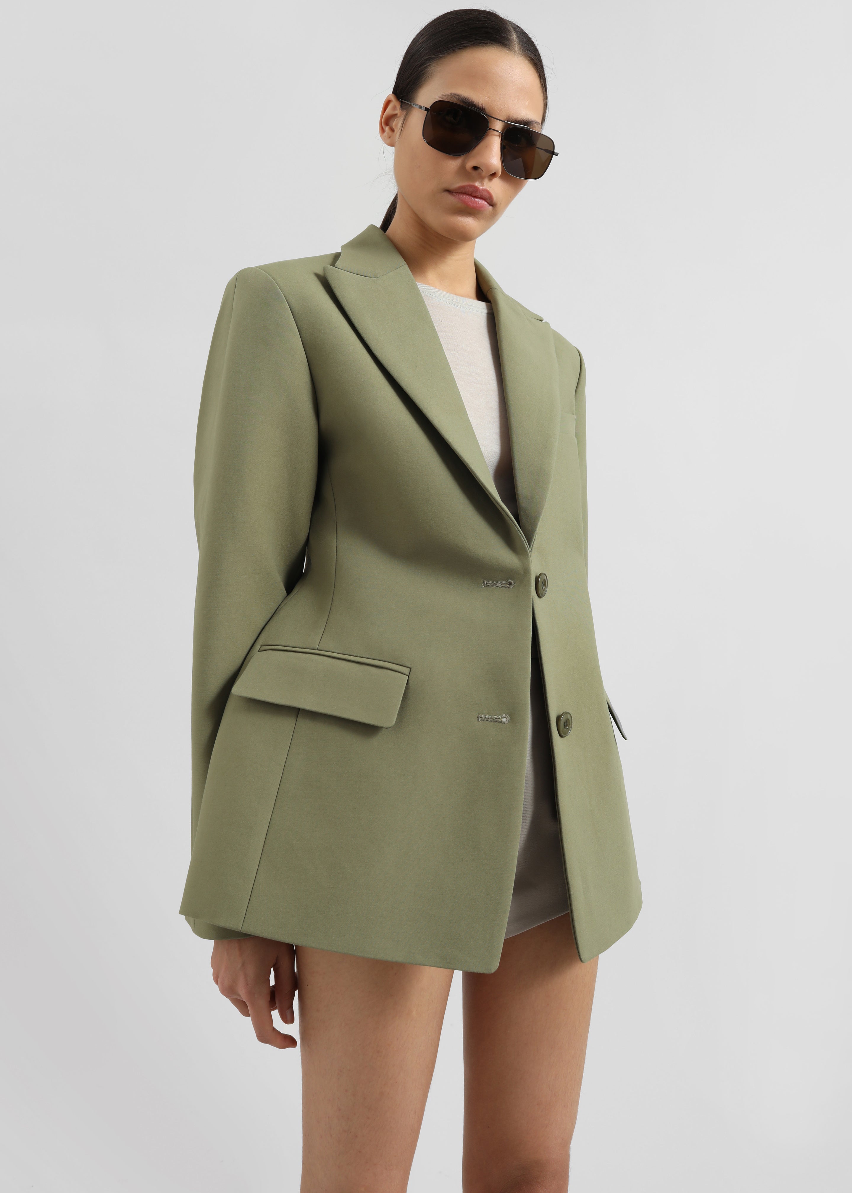 Colette Hourglass Blazer - Khaki - 10