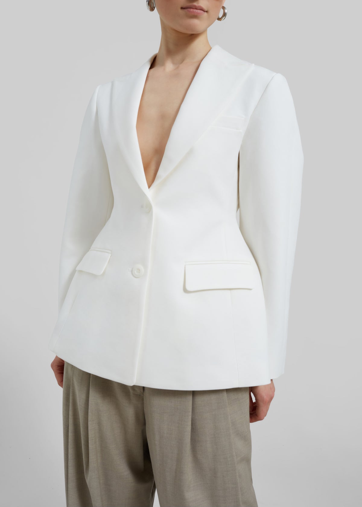 Colette Hourglass Blazer - White - 2