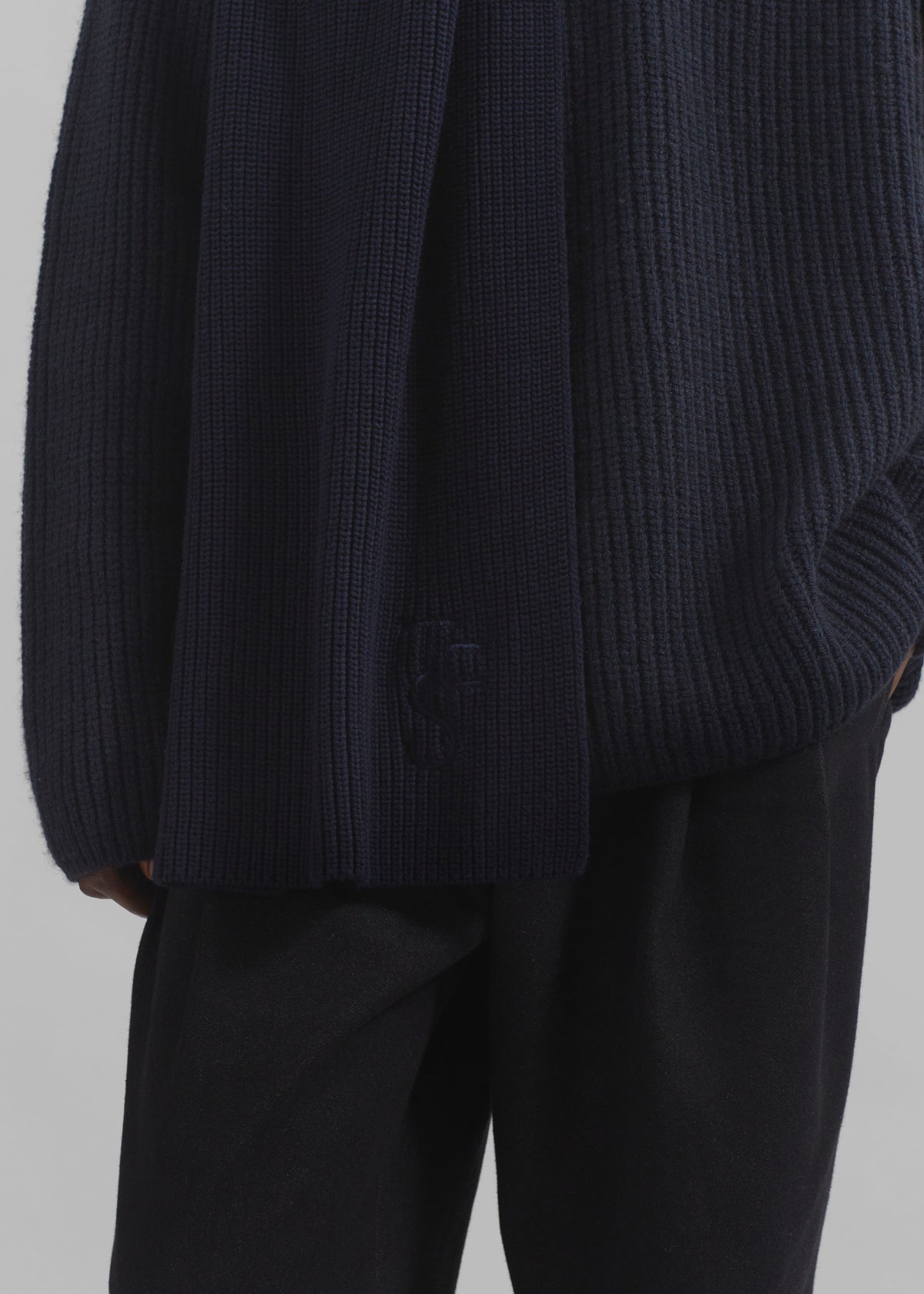 Colton Wool Scarf - Navy - 5