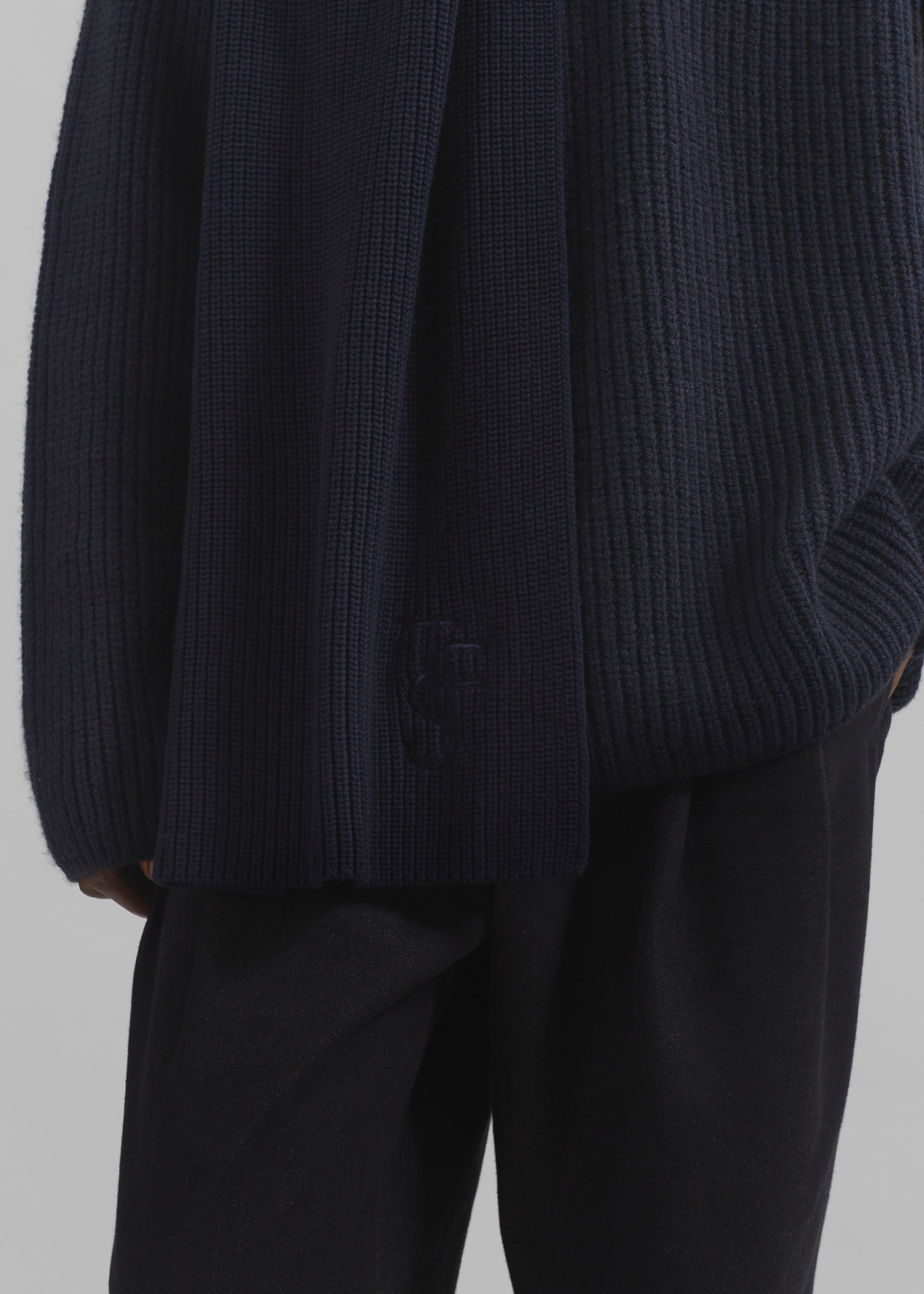 Colton Wool Scarf - Navy - 5