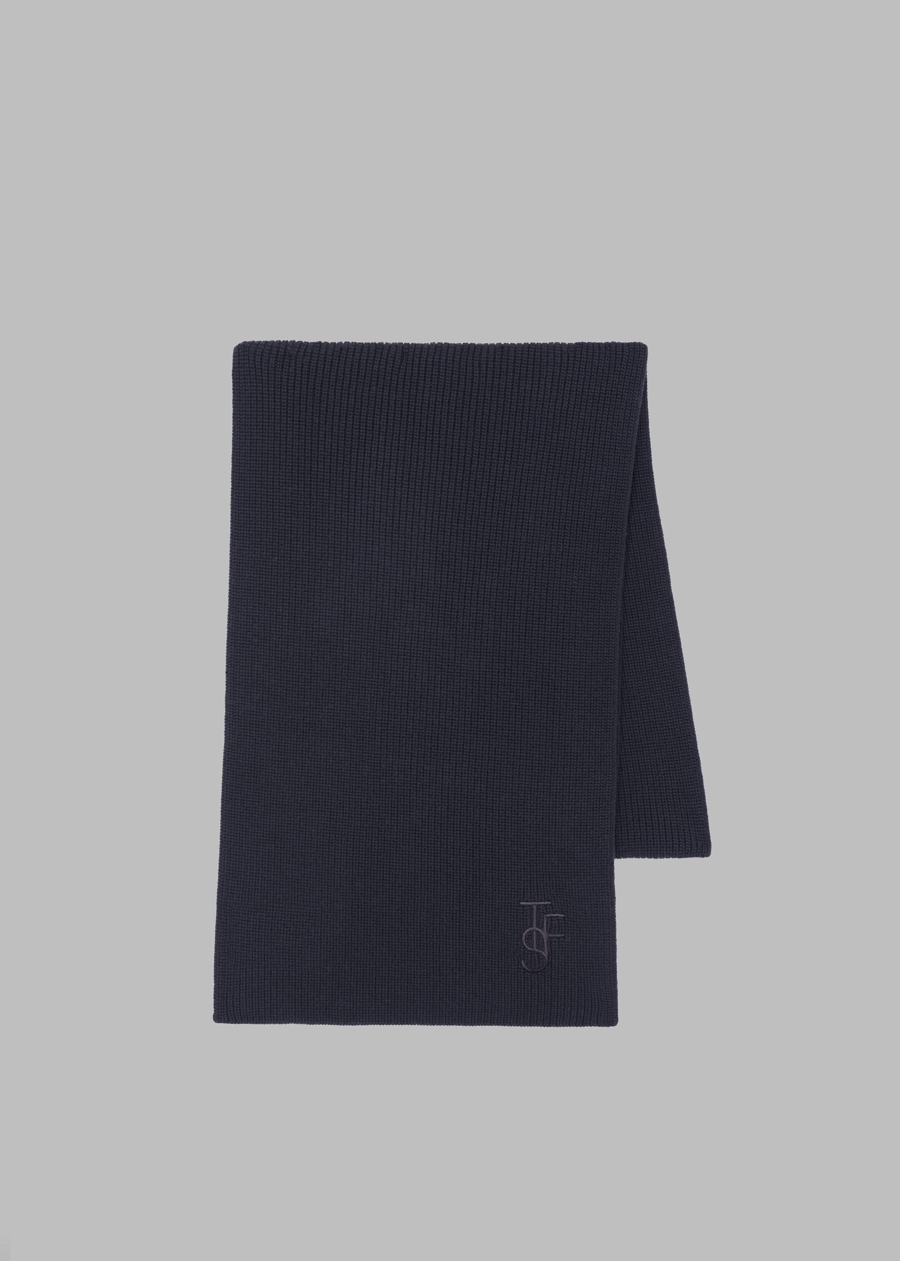 Colton Wool Scarf - Navy - 2