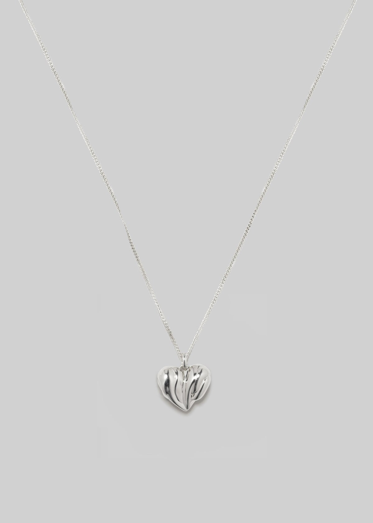 Completedworks Small Heart Locket Necklace - Silver - 1