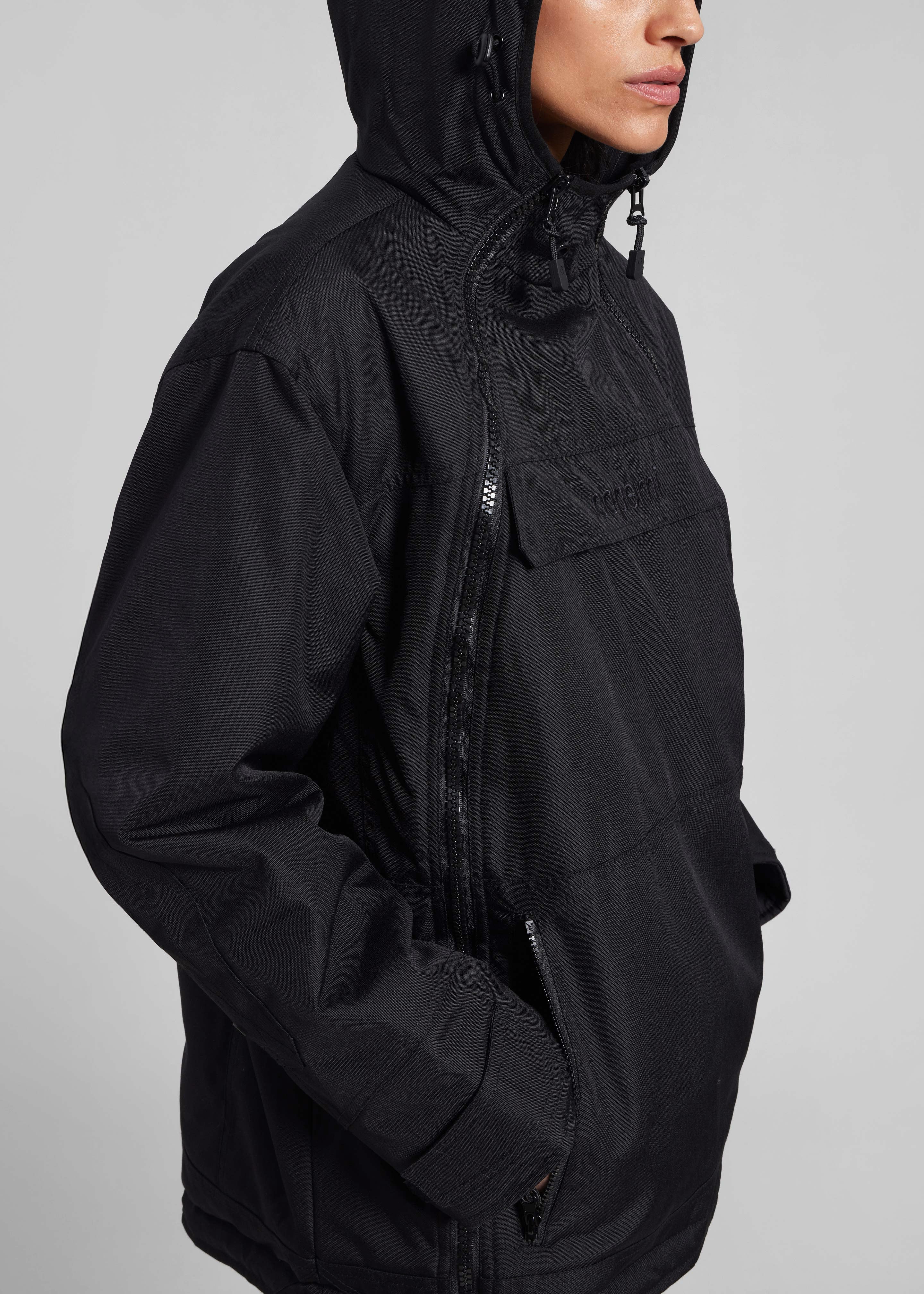 Coperni Asymmetric Parka - Black - 2