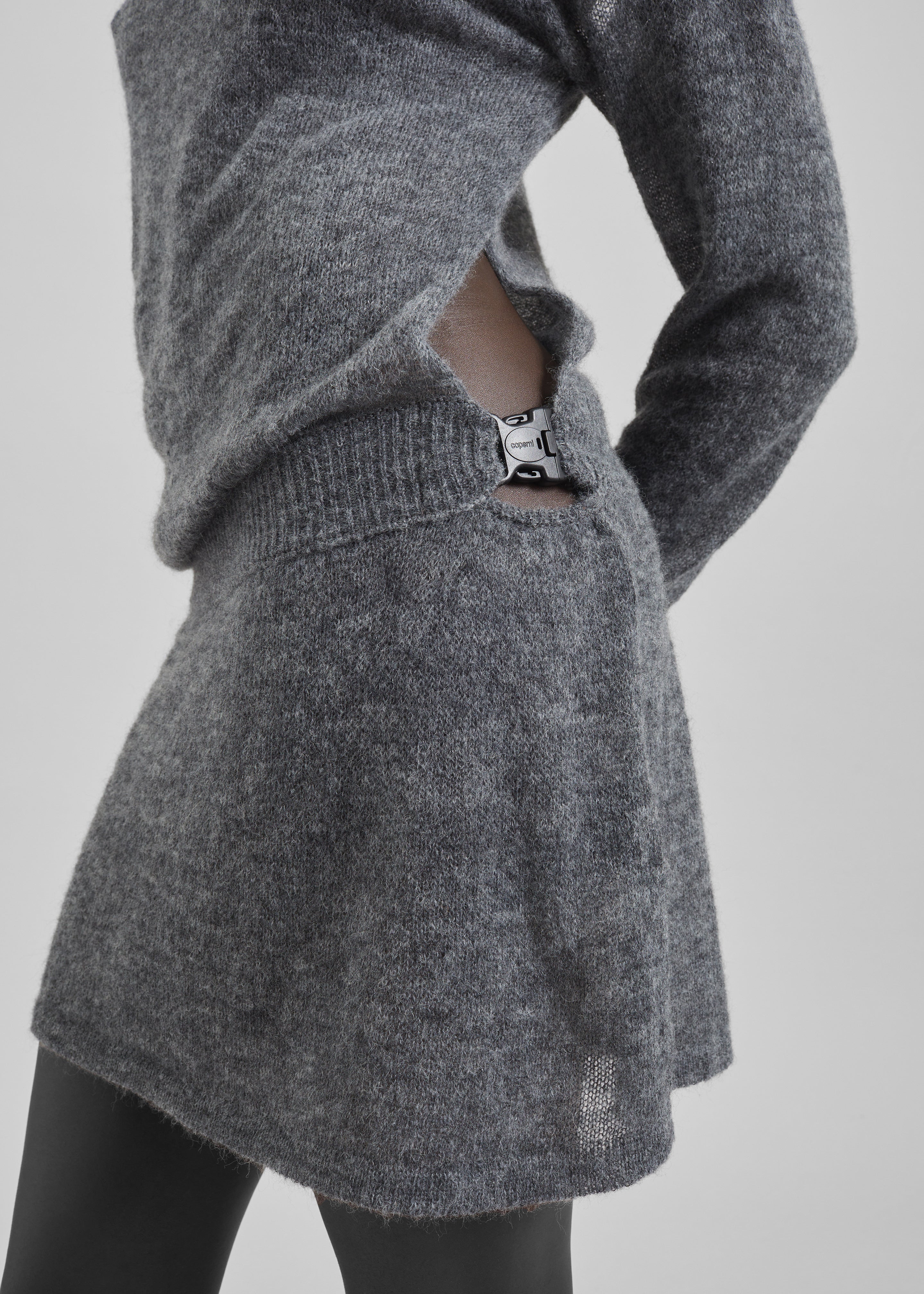 Coperni Buckle Cut-Out Dress - Grey - 2