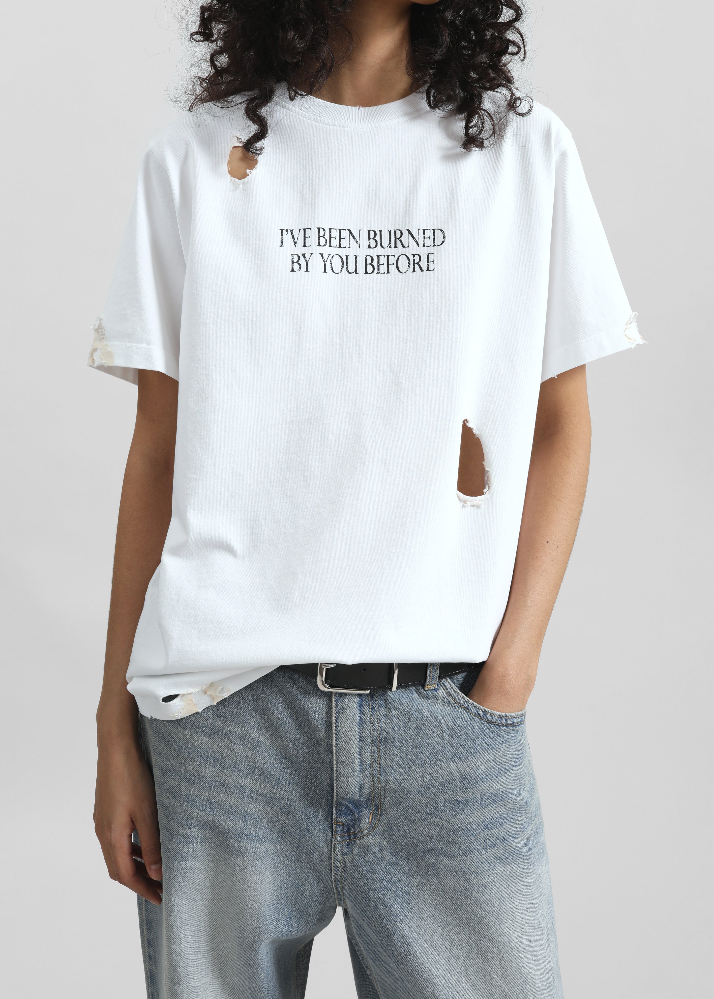Disney x Coperni Burned By You Before Boxy T-Shirt - White - 3