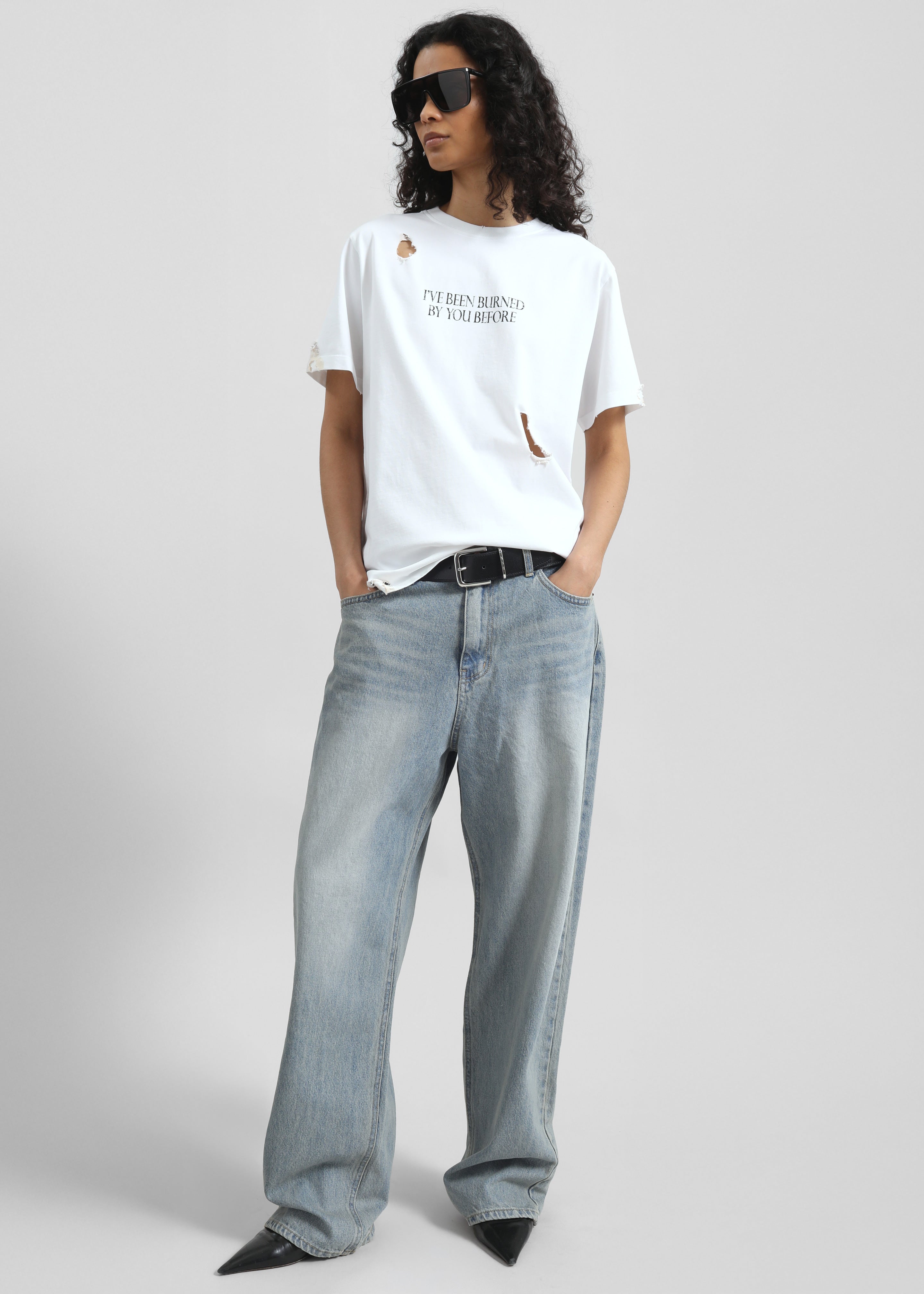 Disney x Coperni Burned By You Before Boxy T-Shirt - White - 5
