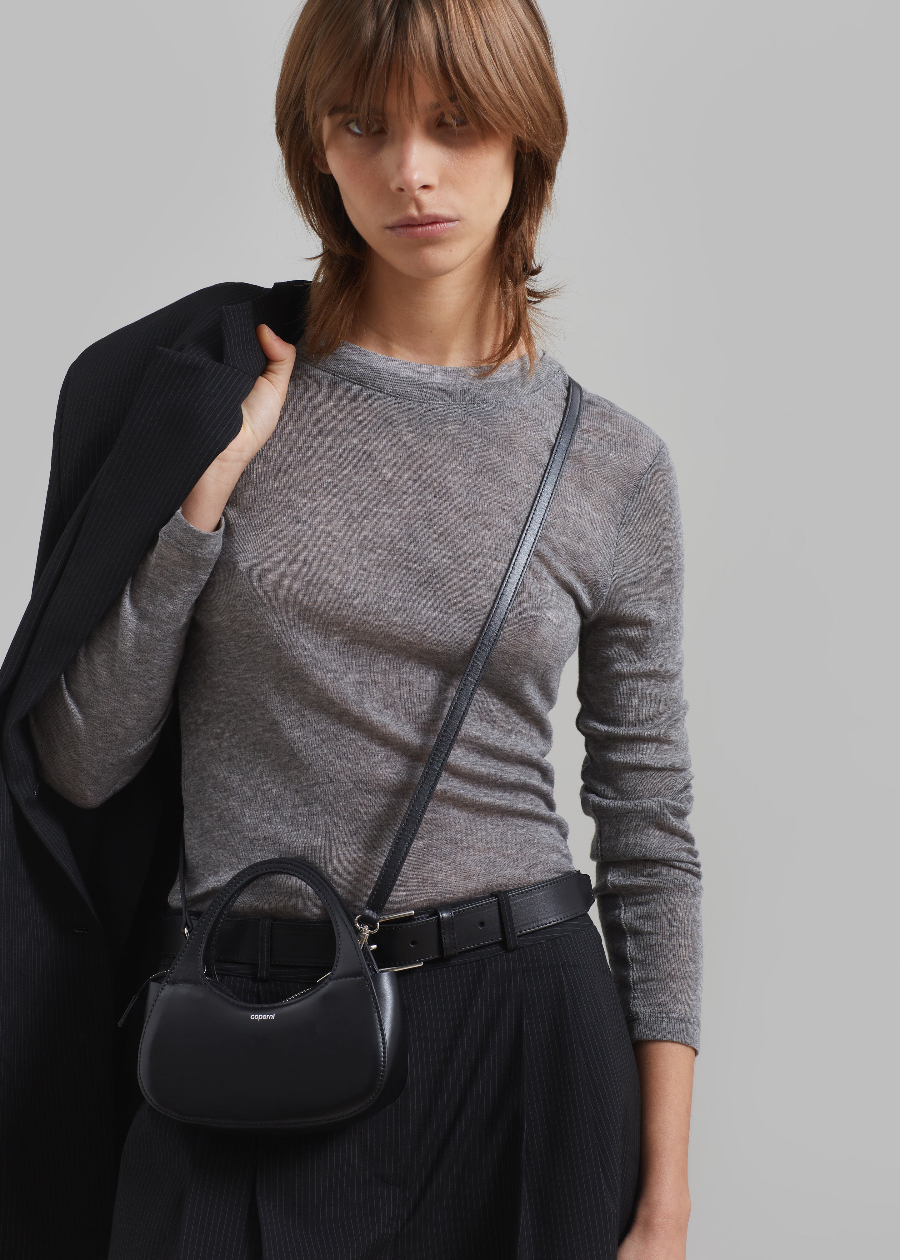 Coperni Micro Baguette Swipe Bag - Black - 9