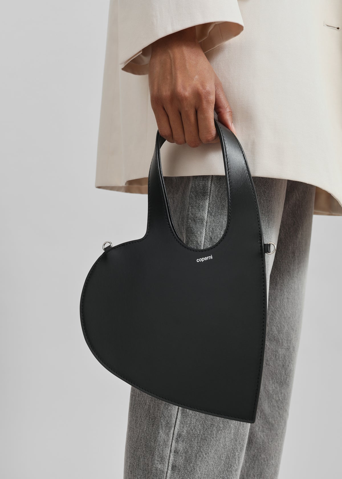 Coperni Crossbody Baby Heart Tote Bag - Black - 2