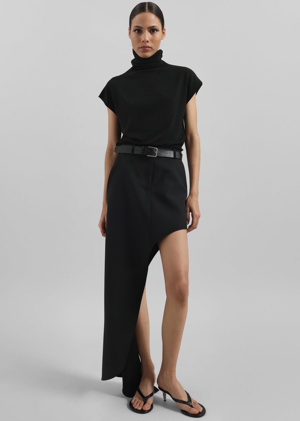 Coperni One-Leg Tailored Skirt - Black - 2