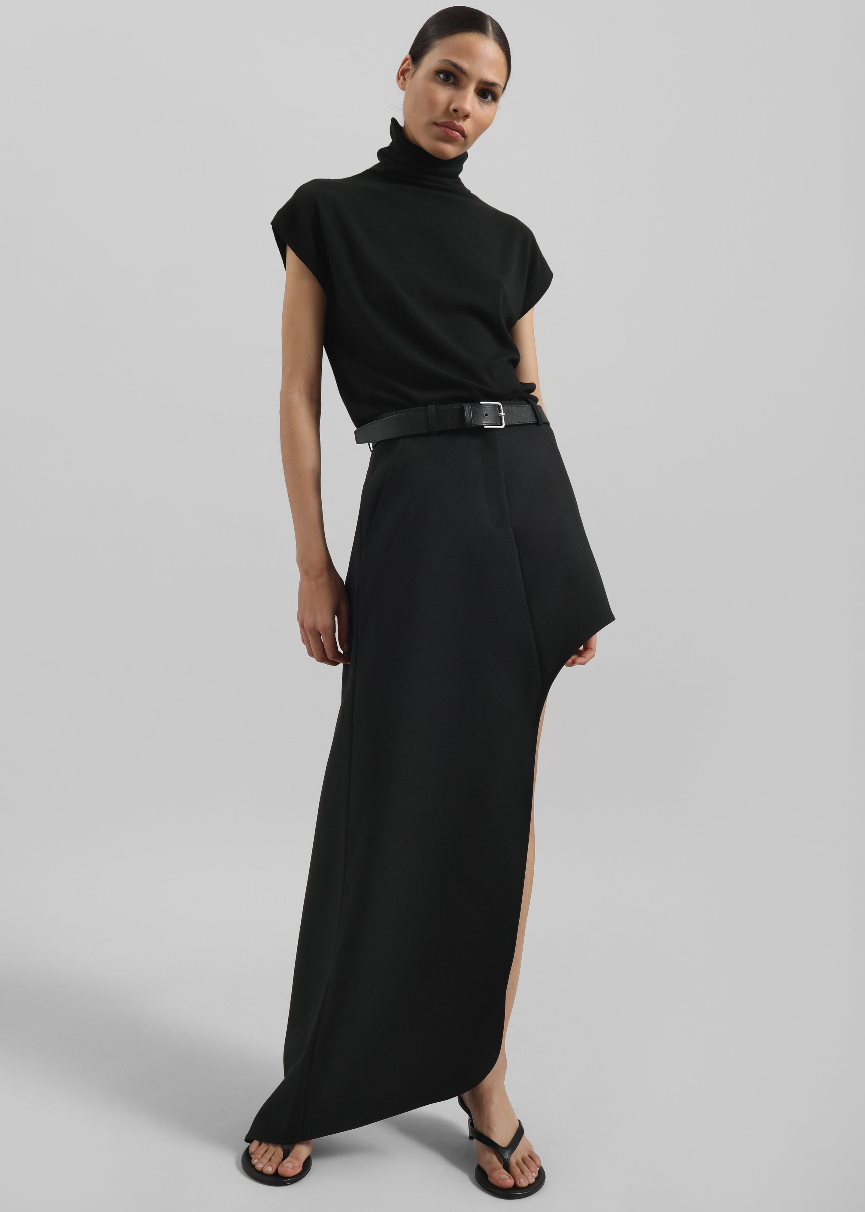 Coperni One-Leg Tailored Skirt - Black - 4