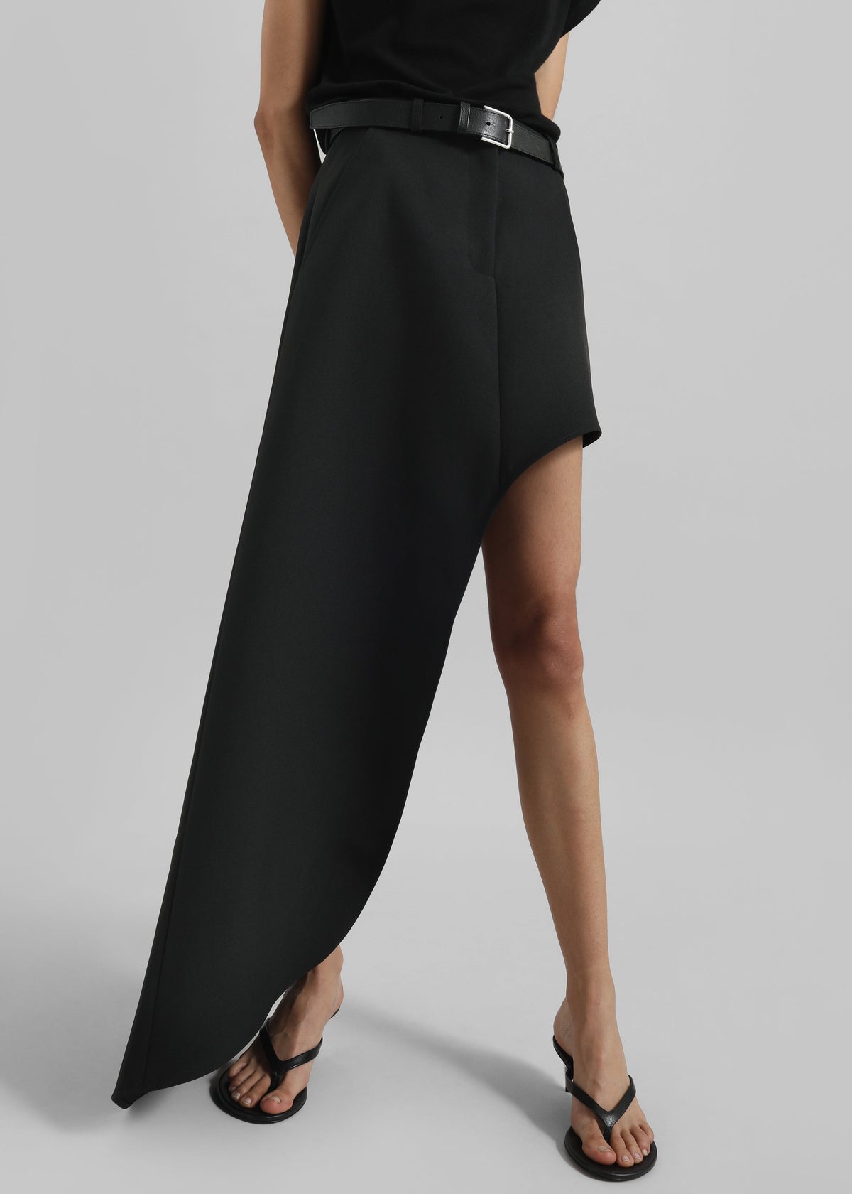 Coperni One-Leg Tailored Skirt - Black - 1