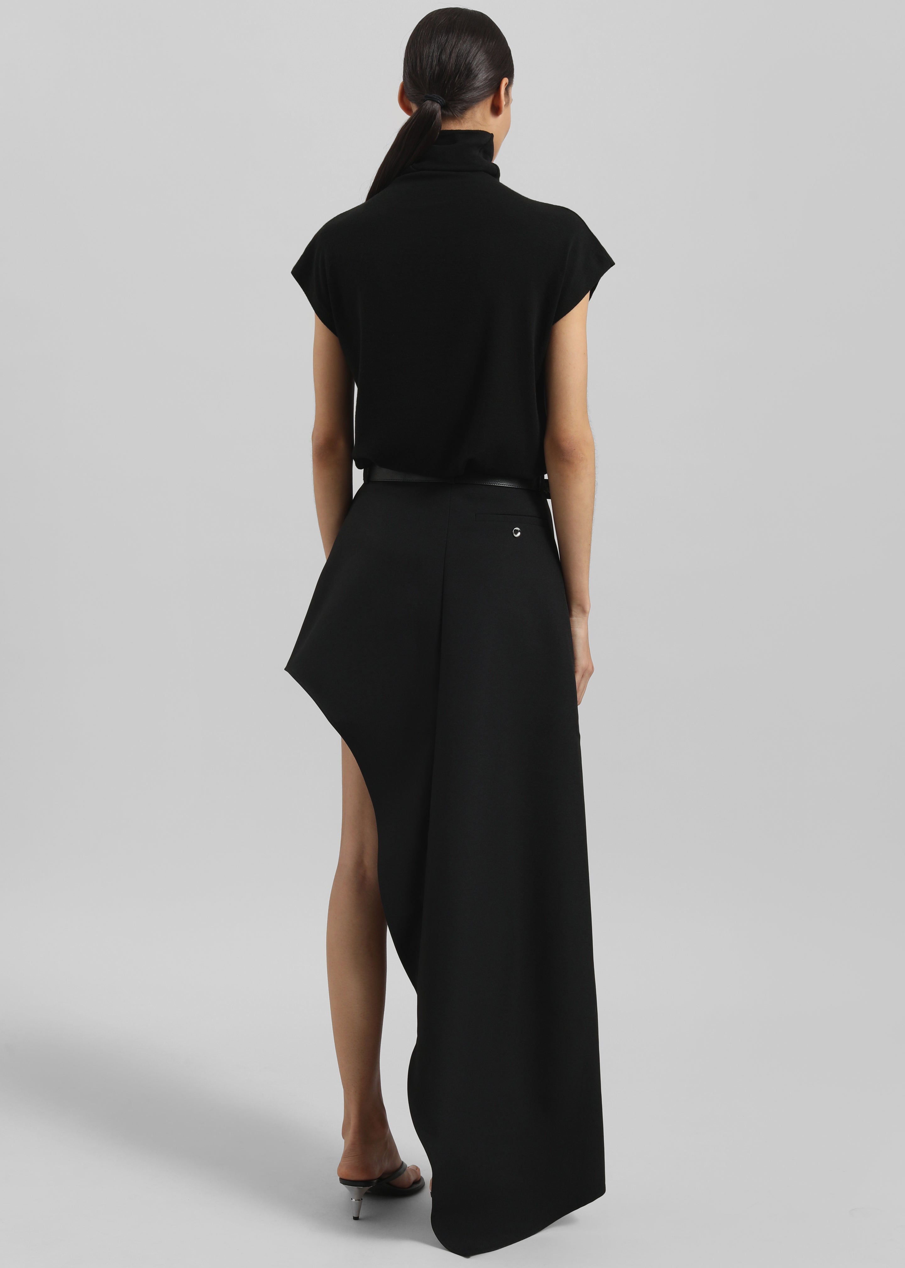 Coperni One-Leg Tailored Skirt - Black - 7