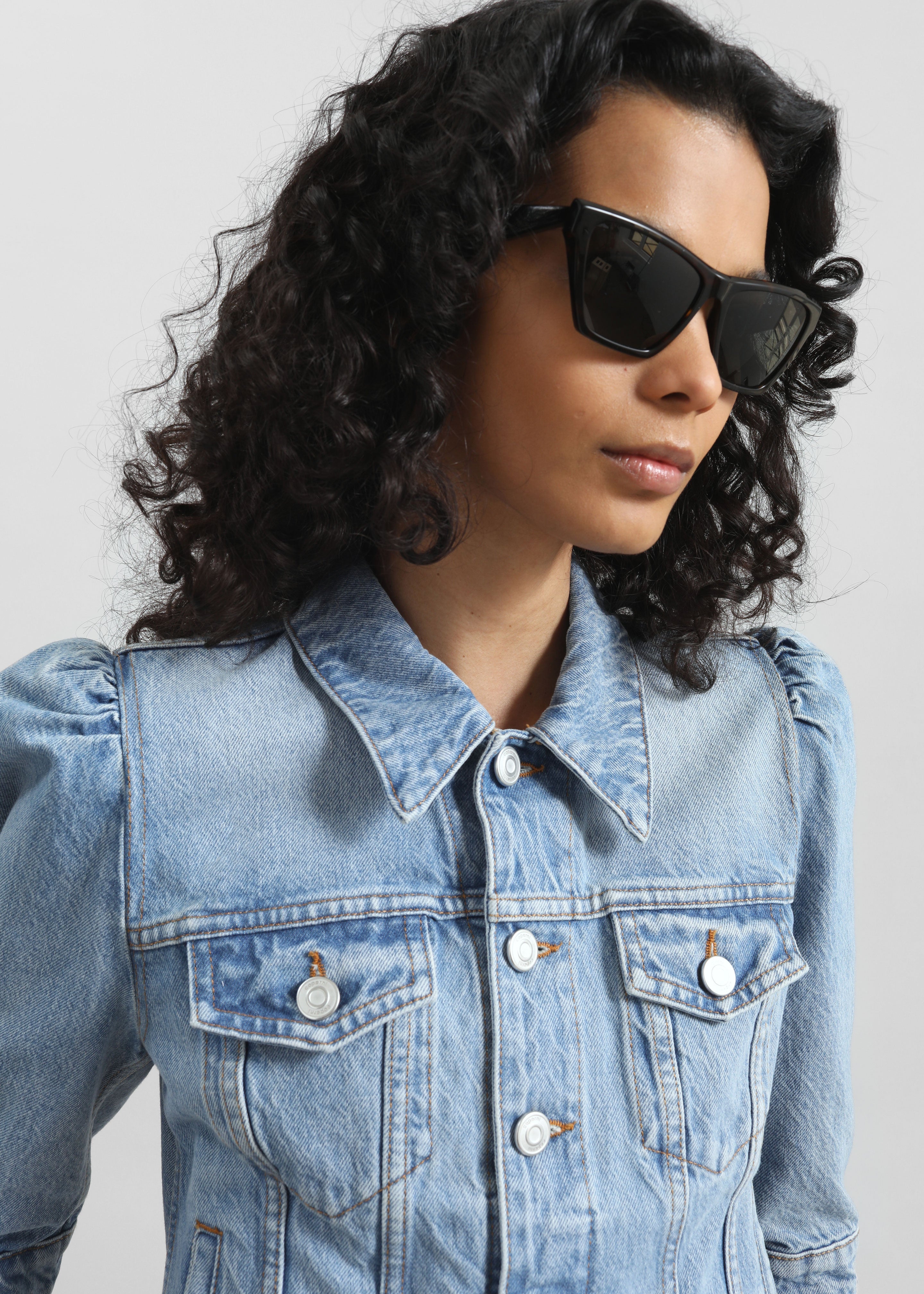 Coperni Slim-Fit Cropped Denim Jacket - Blue - 4