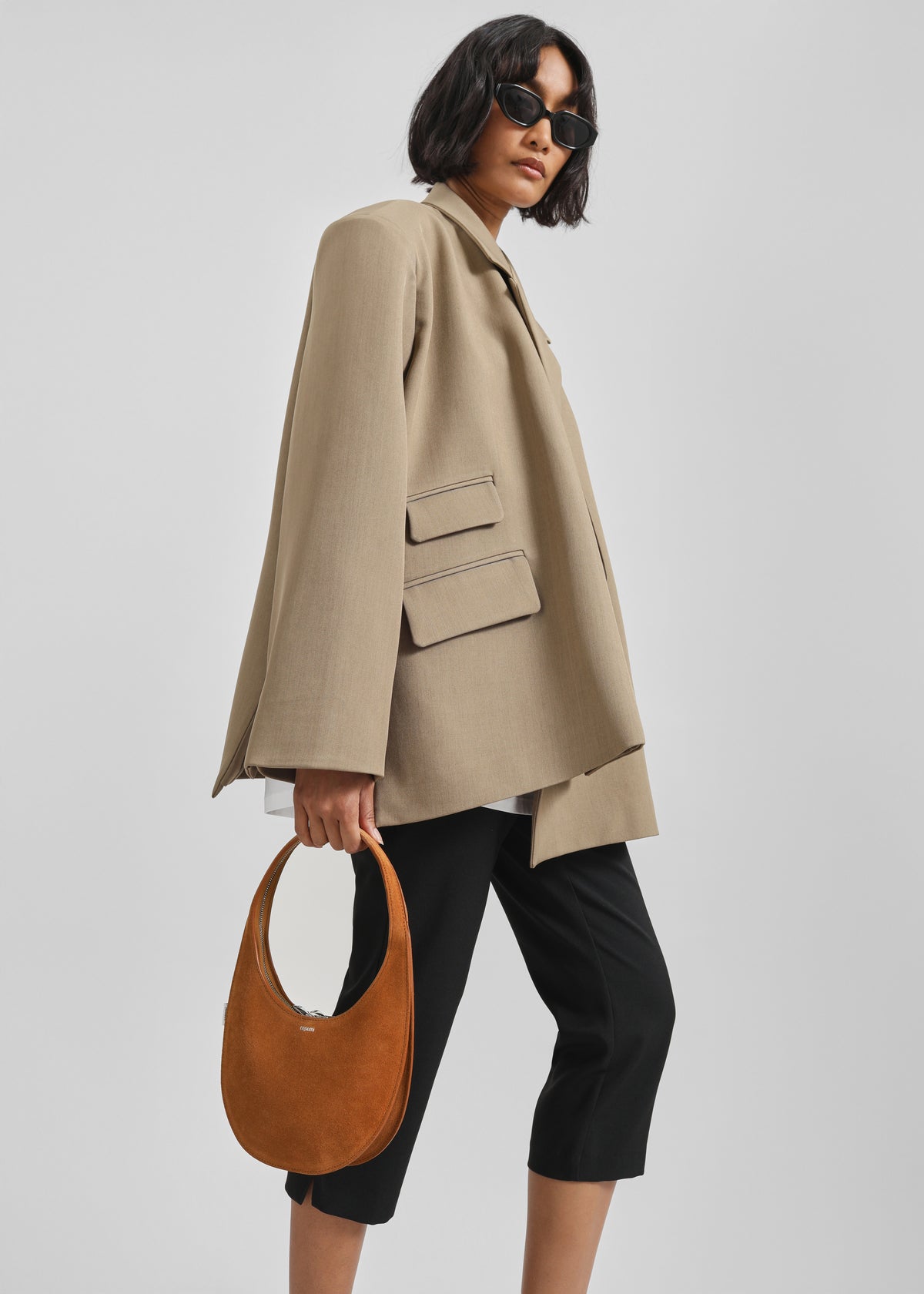 Coperni Suede Double Gusset Swipe Bag - Brown - 2