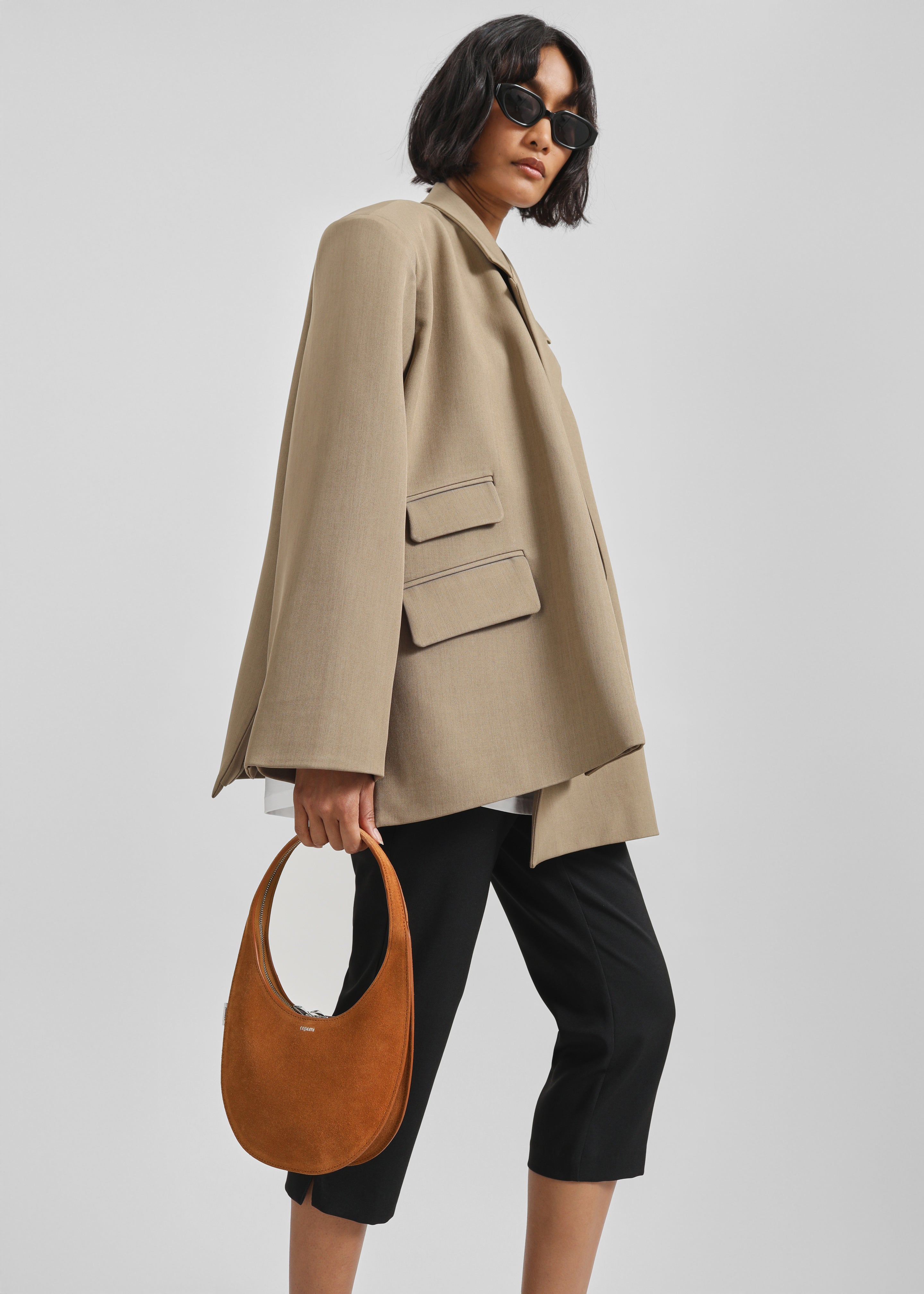 Coperni Suede Double Gusset Swipe Bag - Brown - 2
