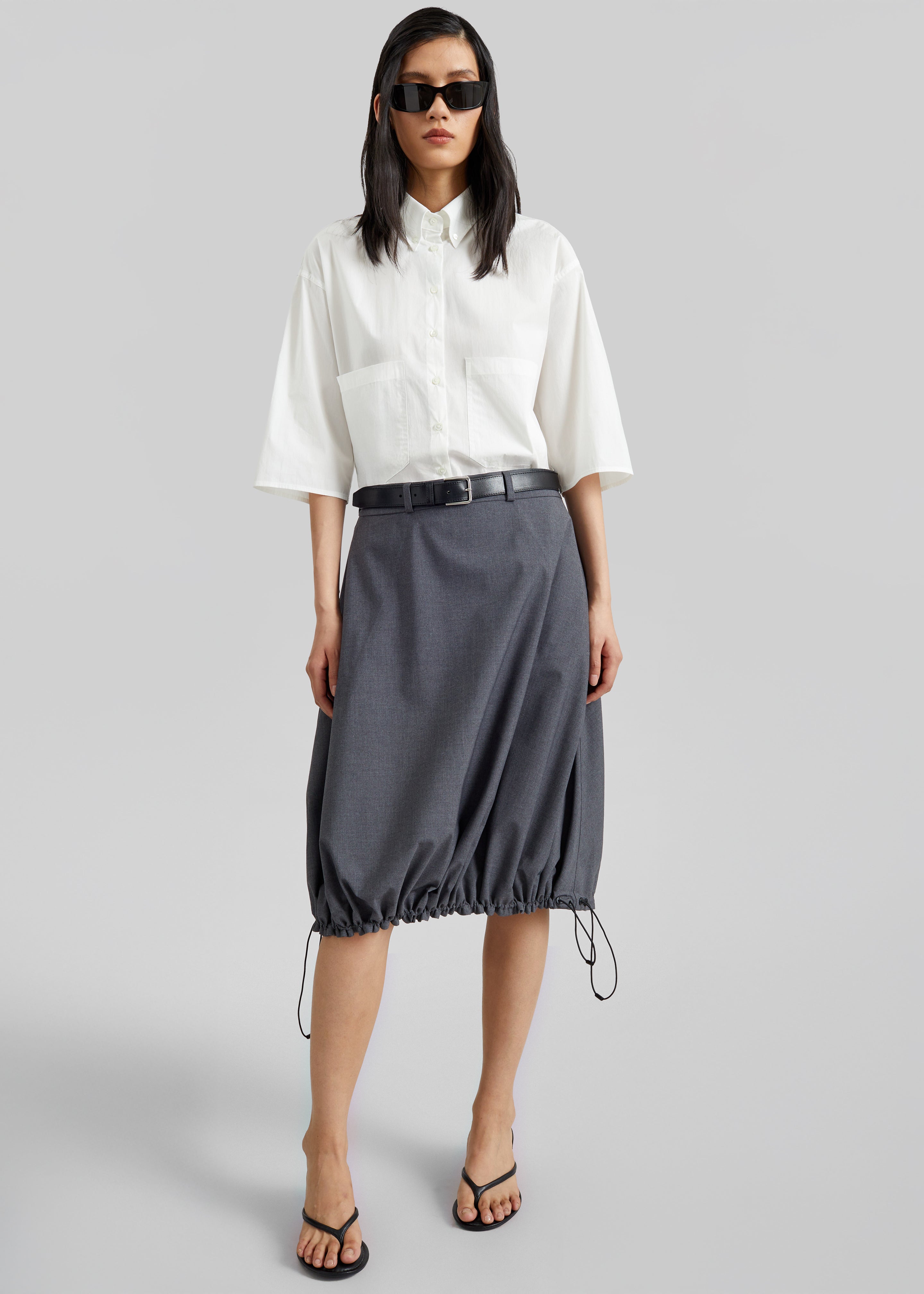 Coperni Technical Tailored Balloon Skirt - Grey – The Frankie Shop