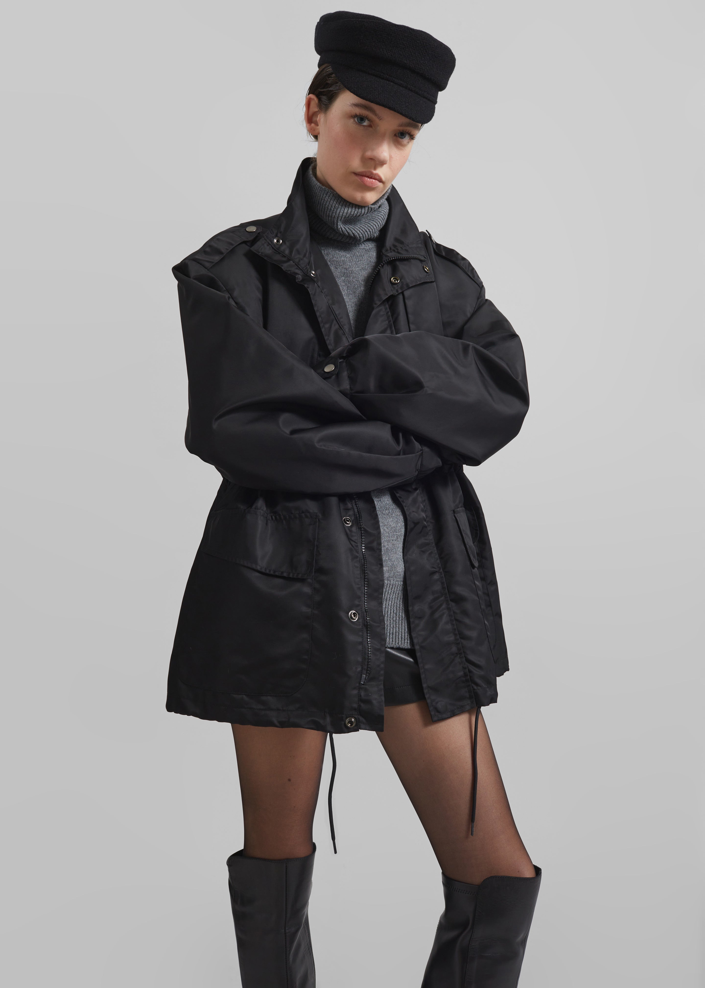 Corbet Newsboy Cap - Black - 4