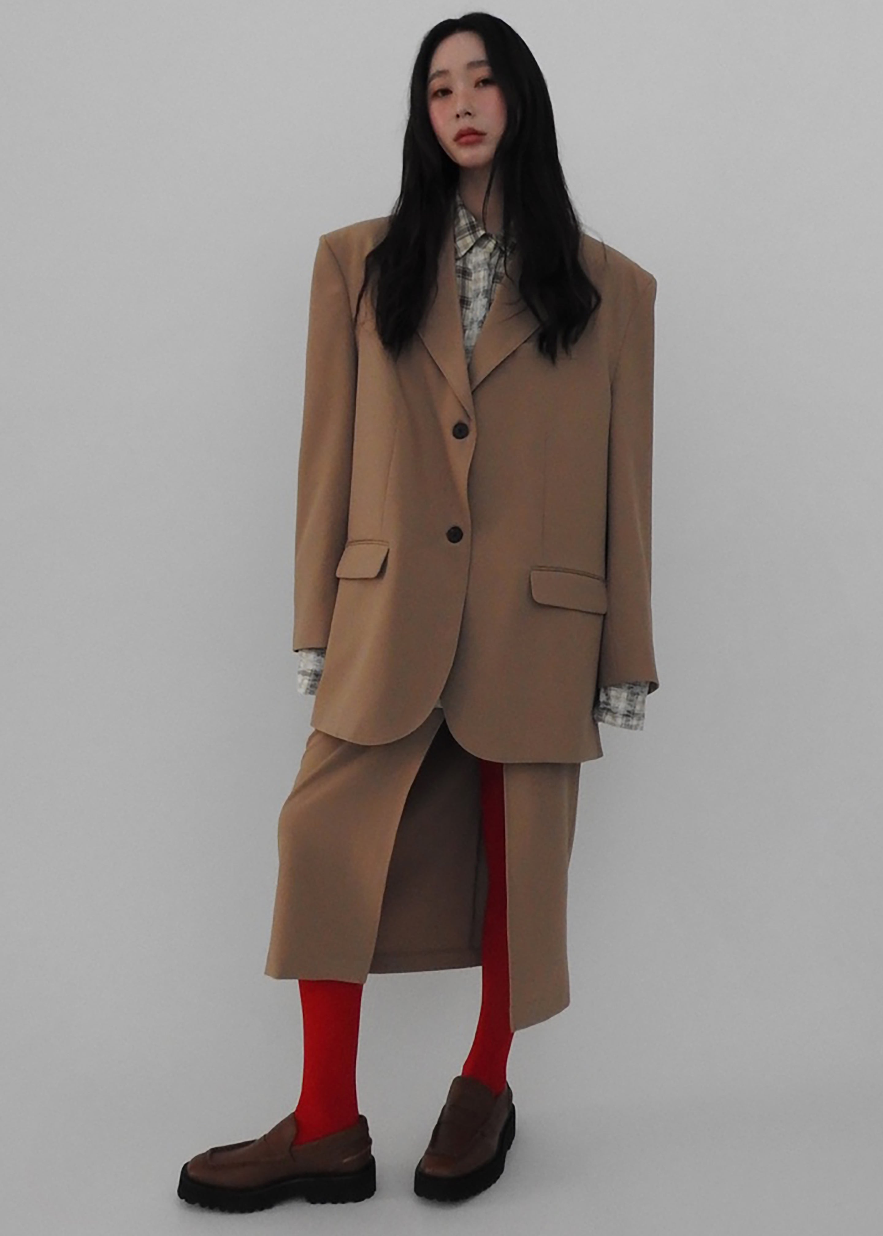 Cordelia Midi Slit Skirt - Camel - 10