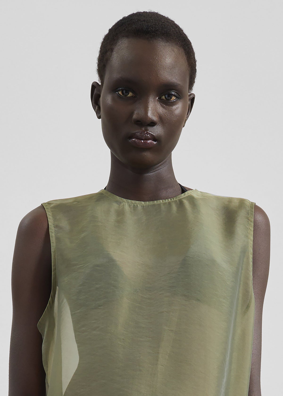 Corindi Sheer Organza Dress - Olive - 6