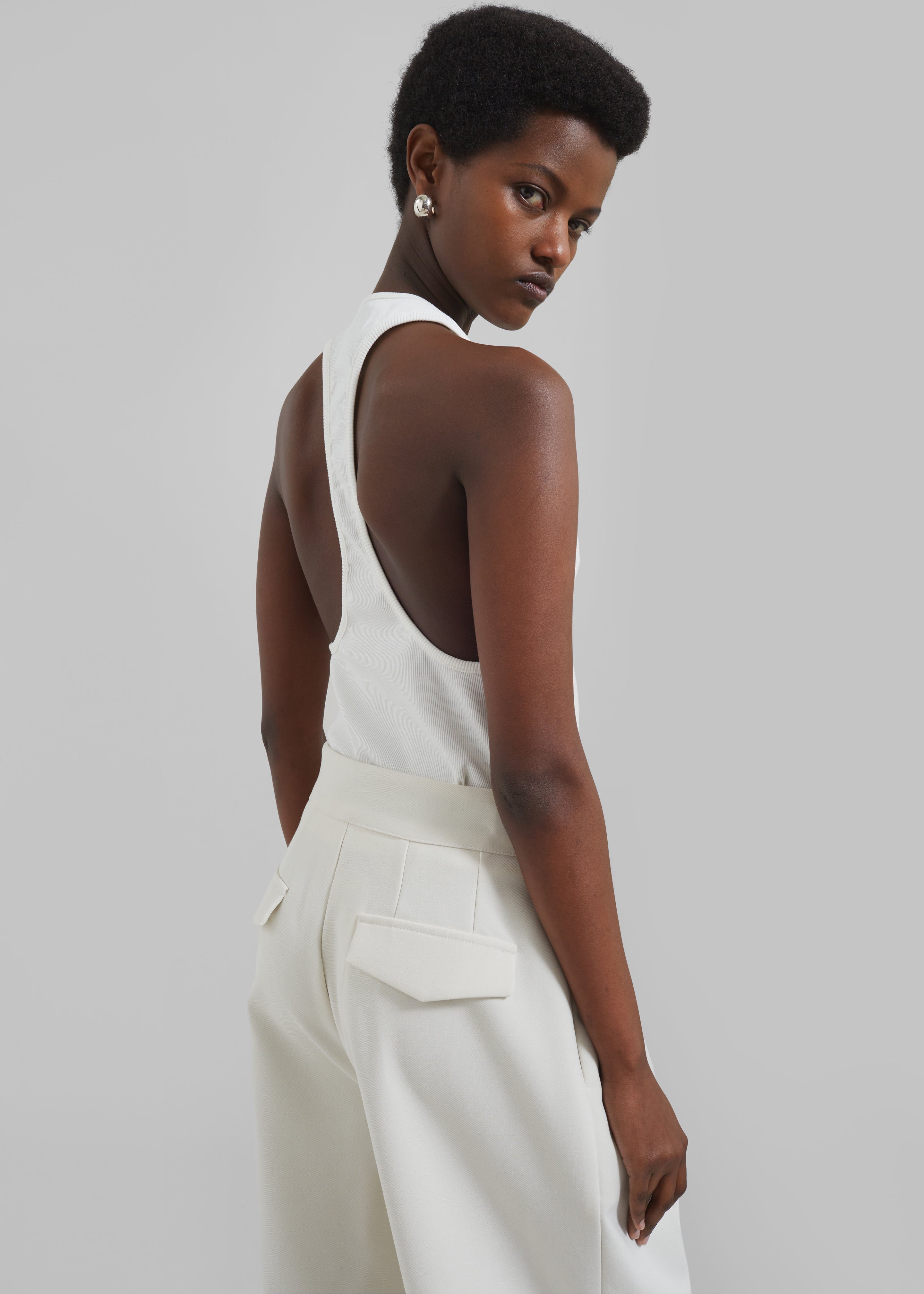 Corinne Belted Pants - Cream - 10