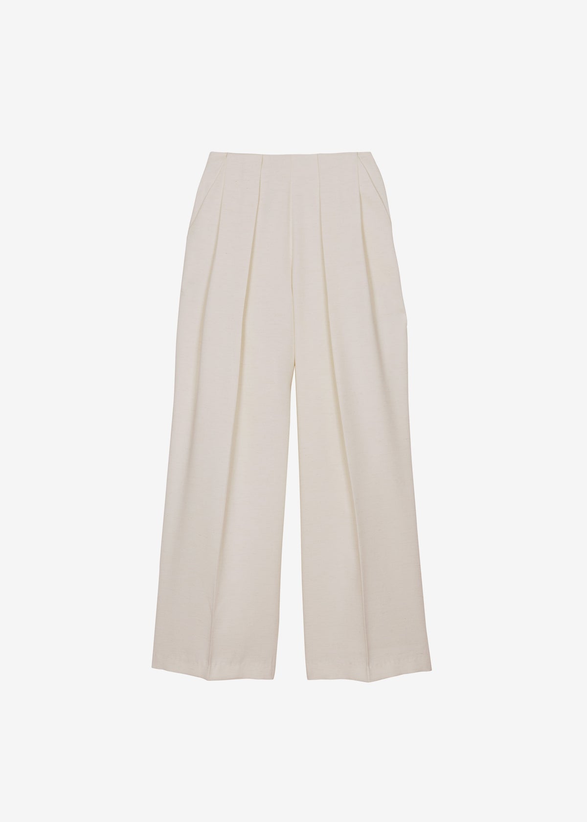 Corsham Pleated Trousers - Beige Melange - 13