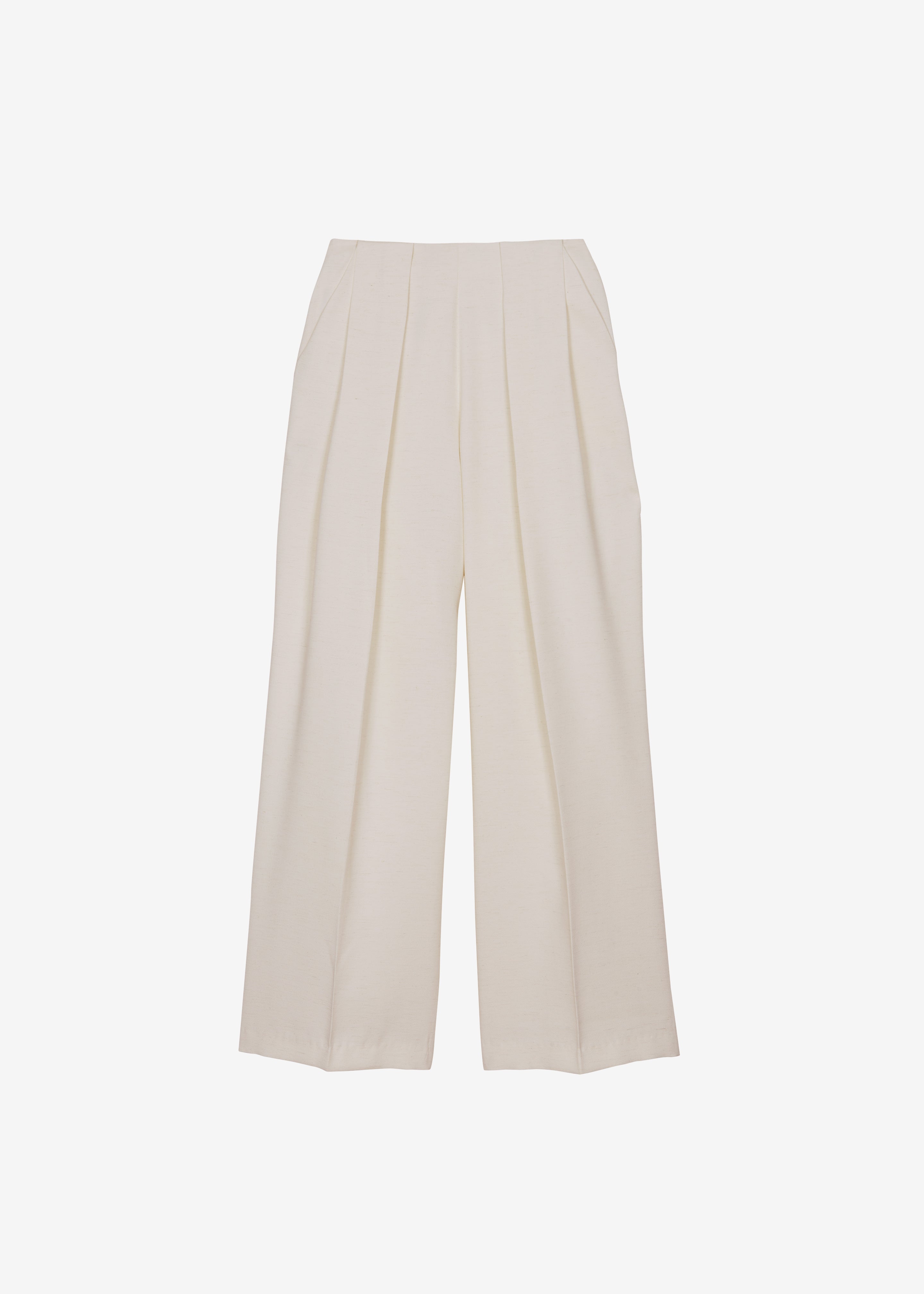 Corsham Pleated Trousers - Beige Melange - 13