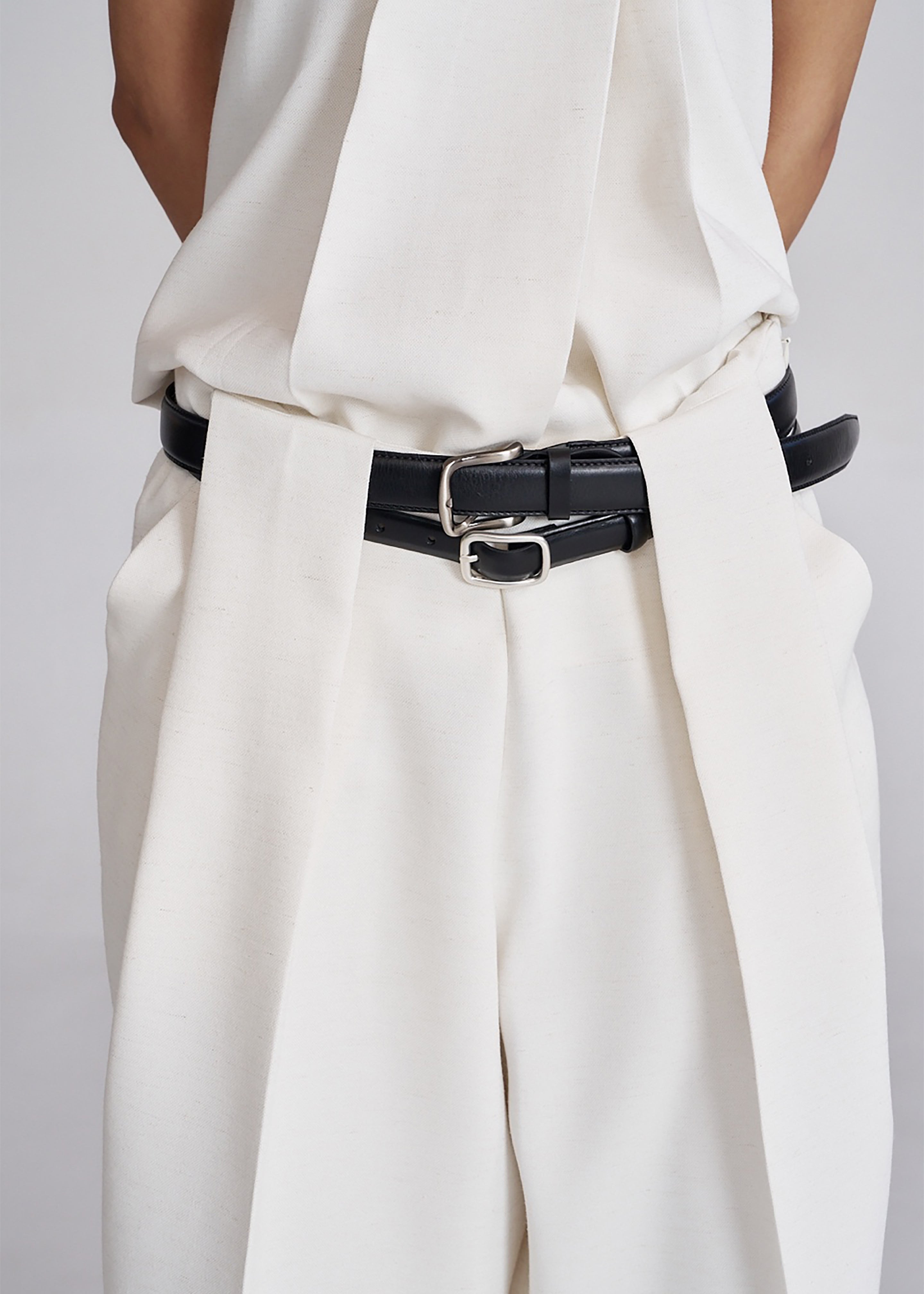 Corsham Pleated Trousers - White - 2