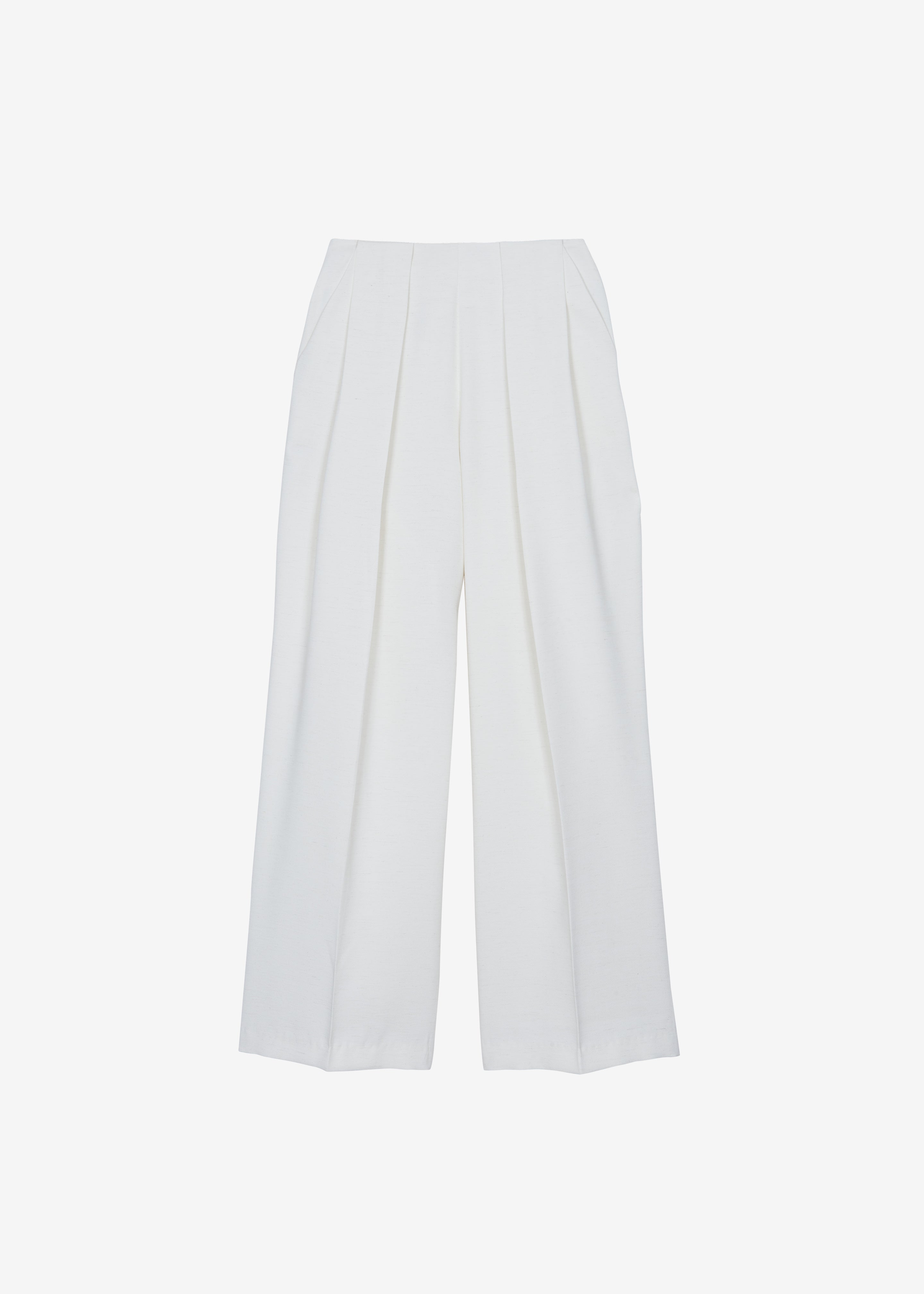 Corsham Pleated Trousers - White - 9