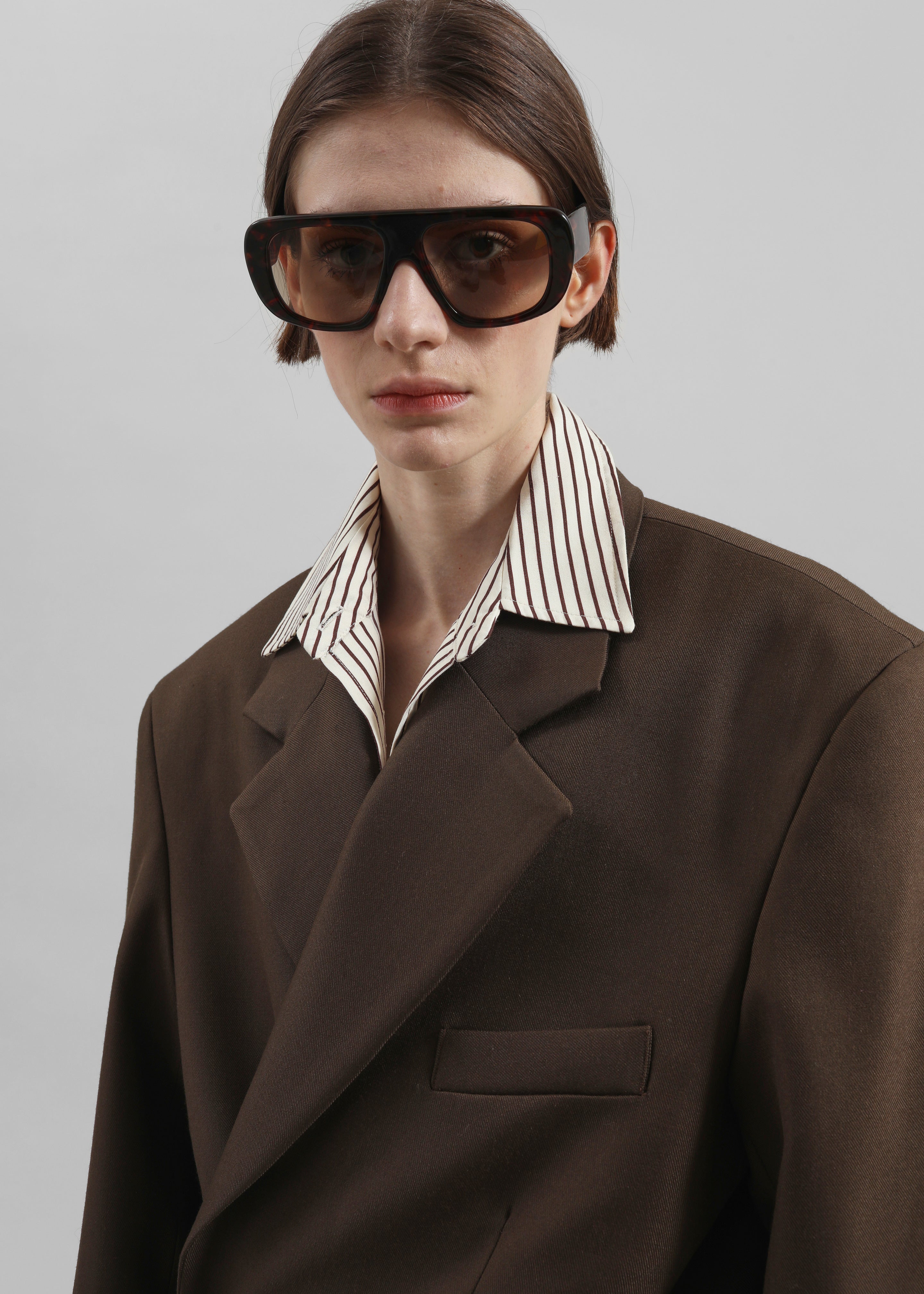 Crosby Wrap Blazer - Mocha - 4