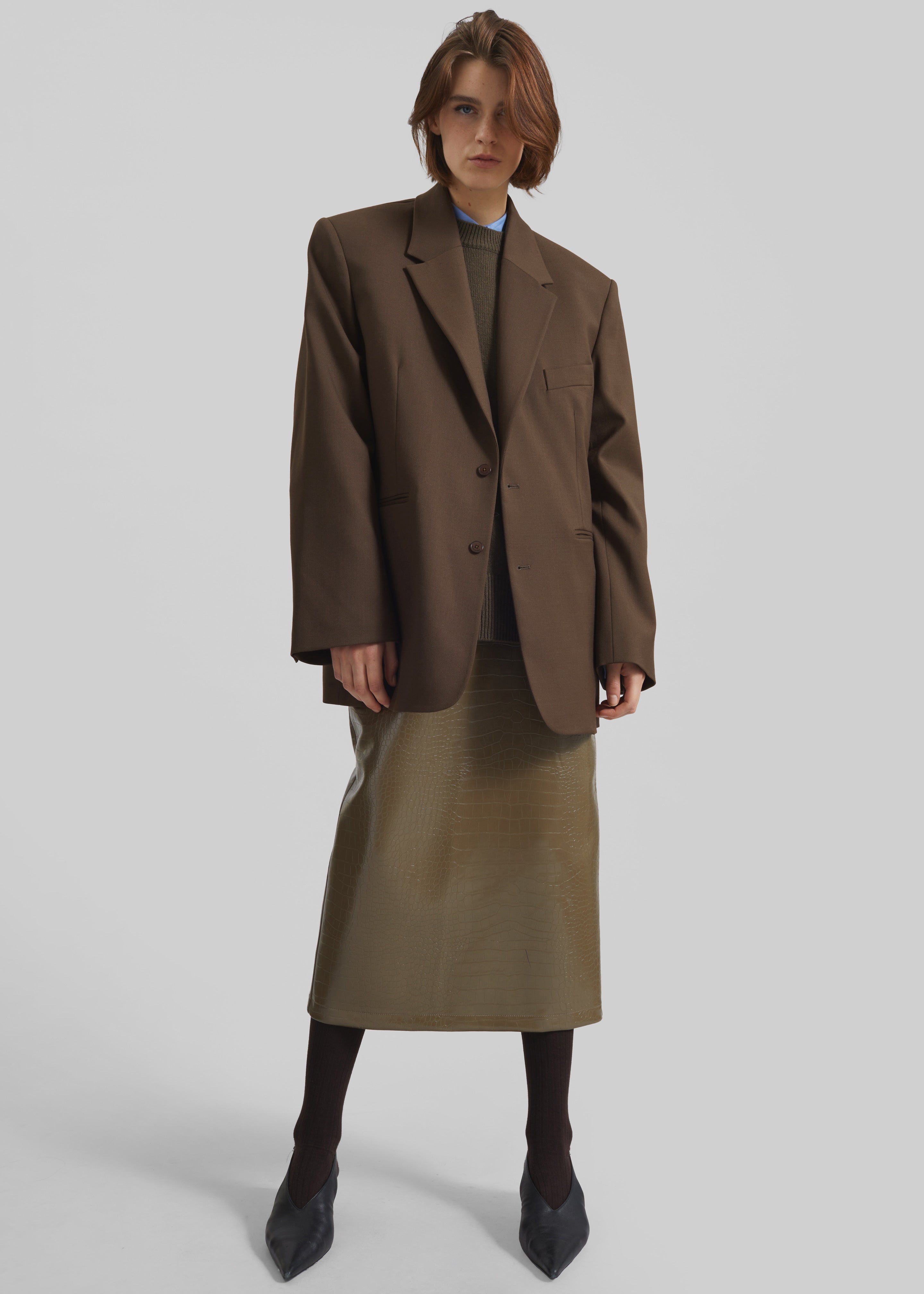 Crosby Wrap Blazer - Mocha - 6