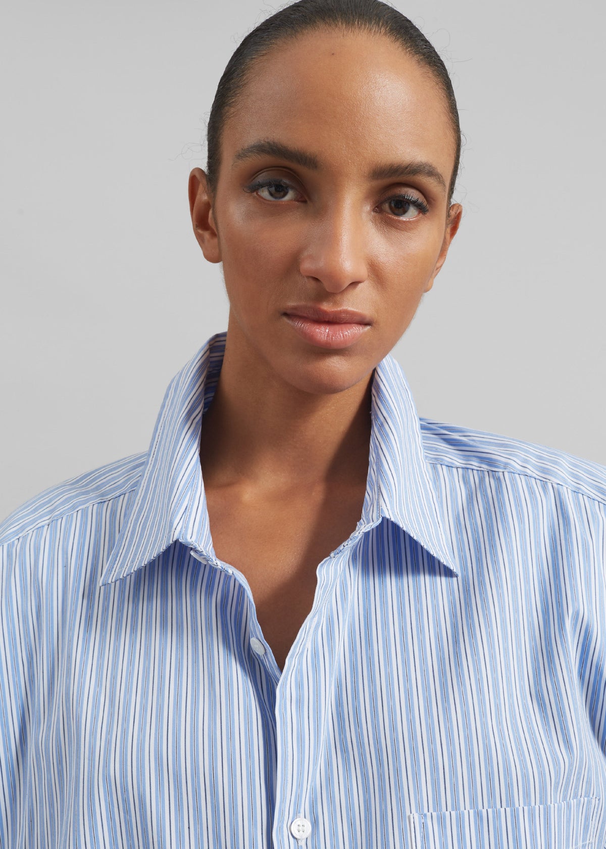 Cyrus Button Up Shirt - Blue/White Stripe - 5