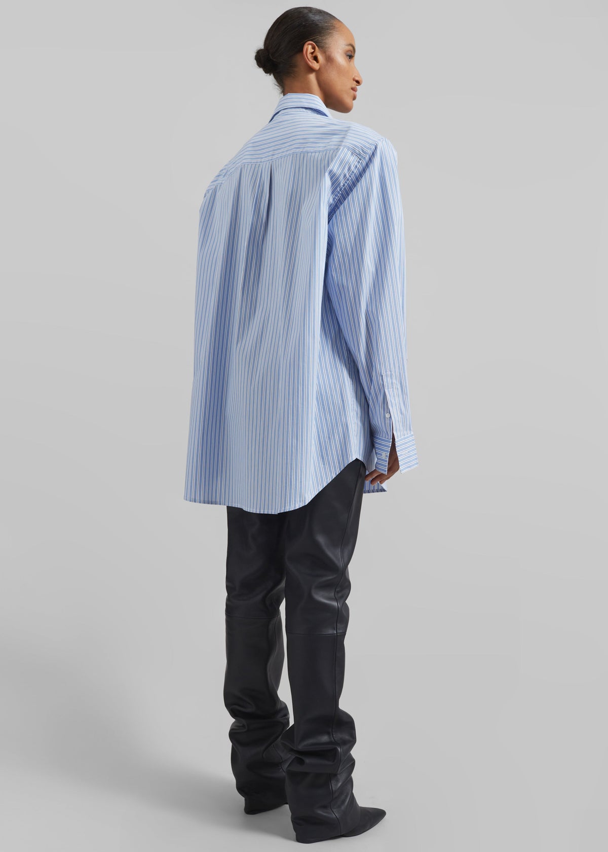 Cyrus Button Up Shirt - Blue/White Stripe - 6