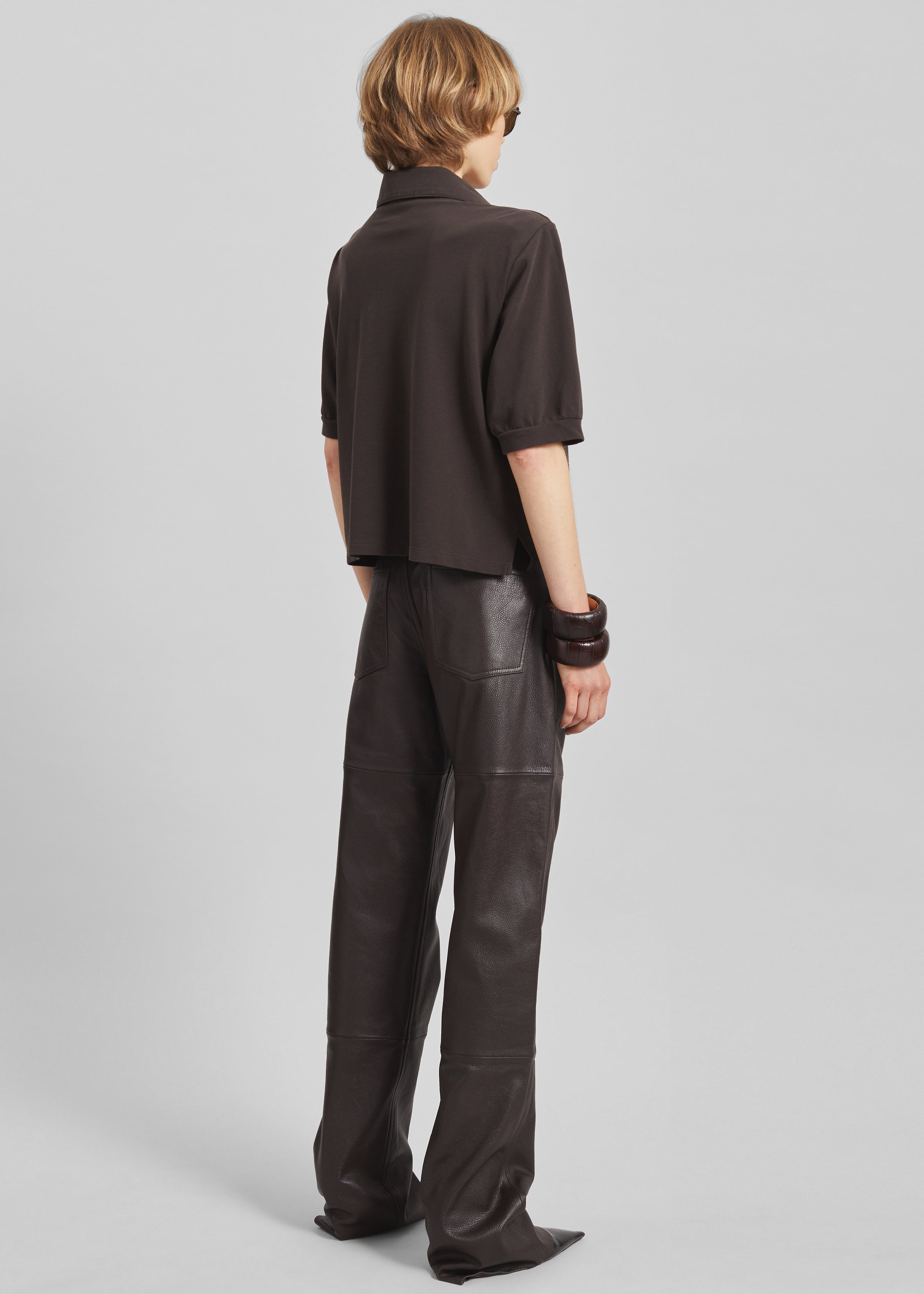 Dahlia Padded Polo - Brown - 6
