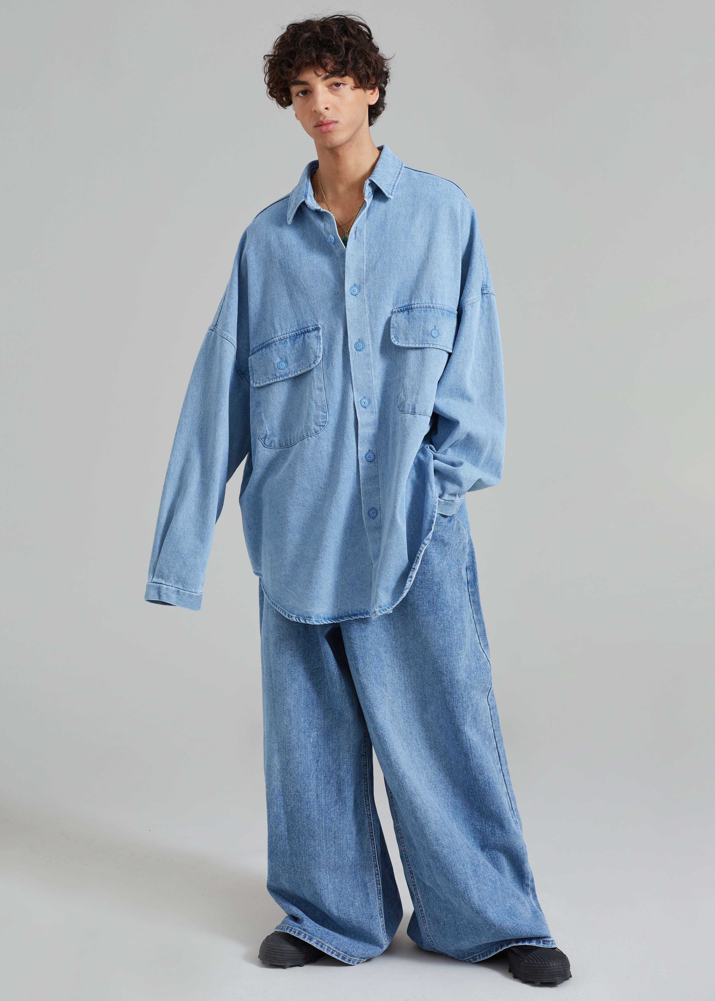 Dallas Men Denim Overshirt - Worn Wash - 11