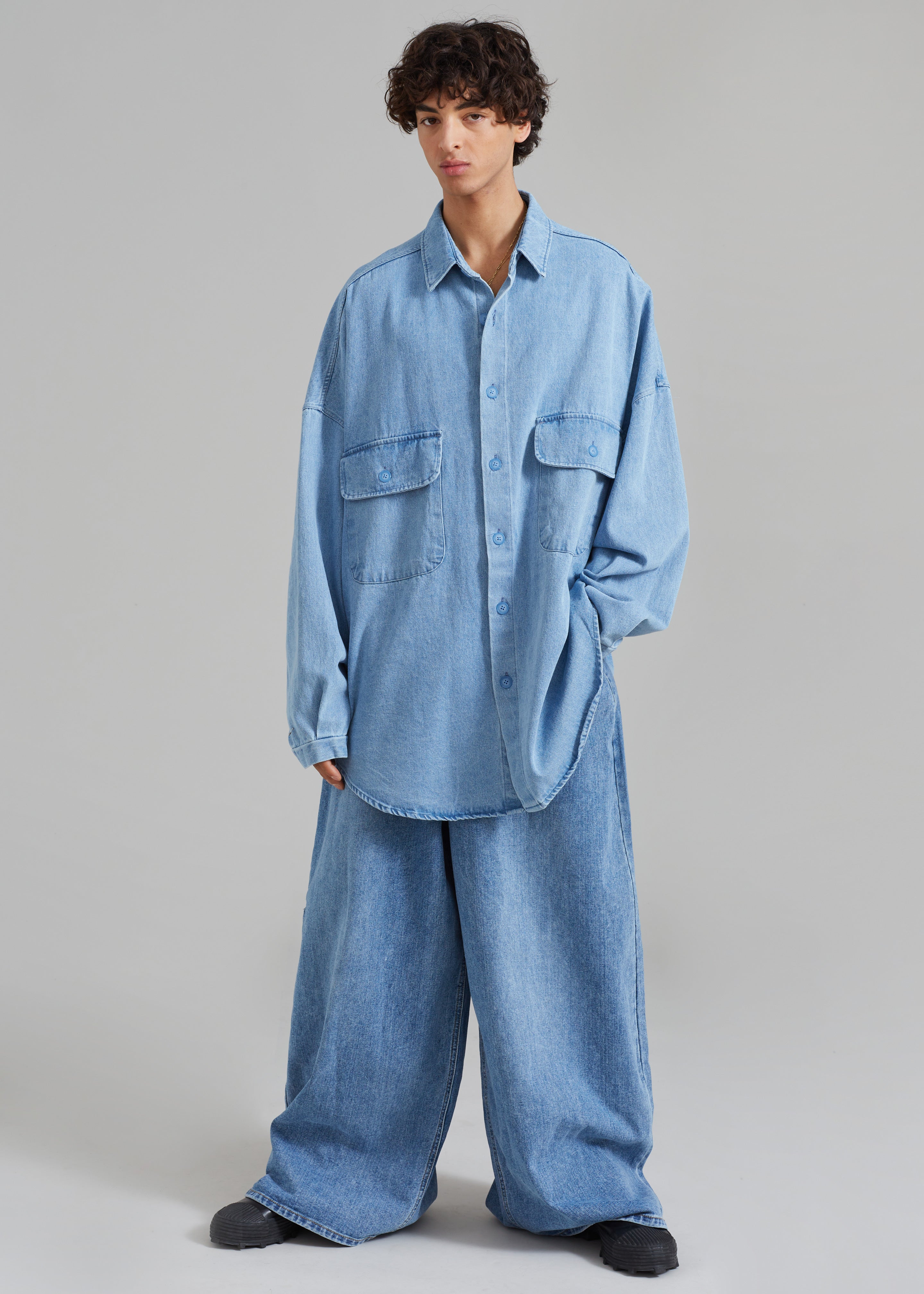 Dallas Men Denim Overshirt - Worn Wash - 2