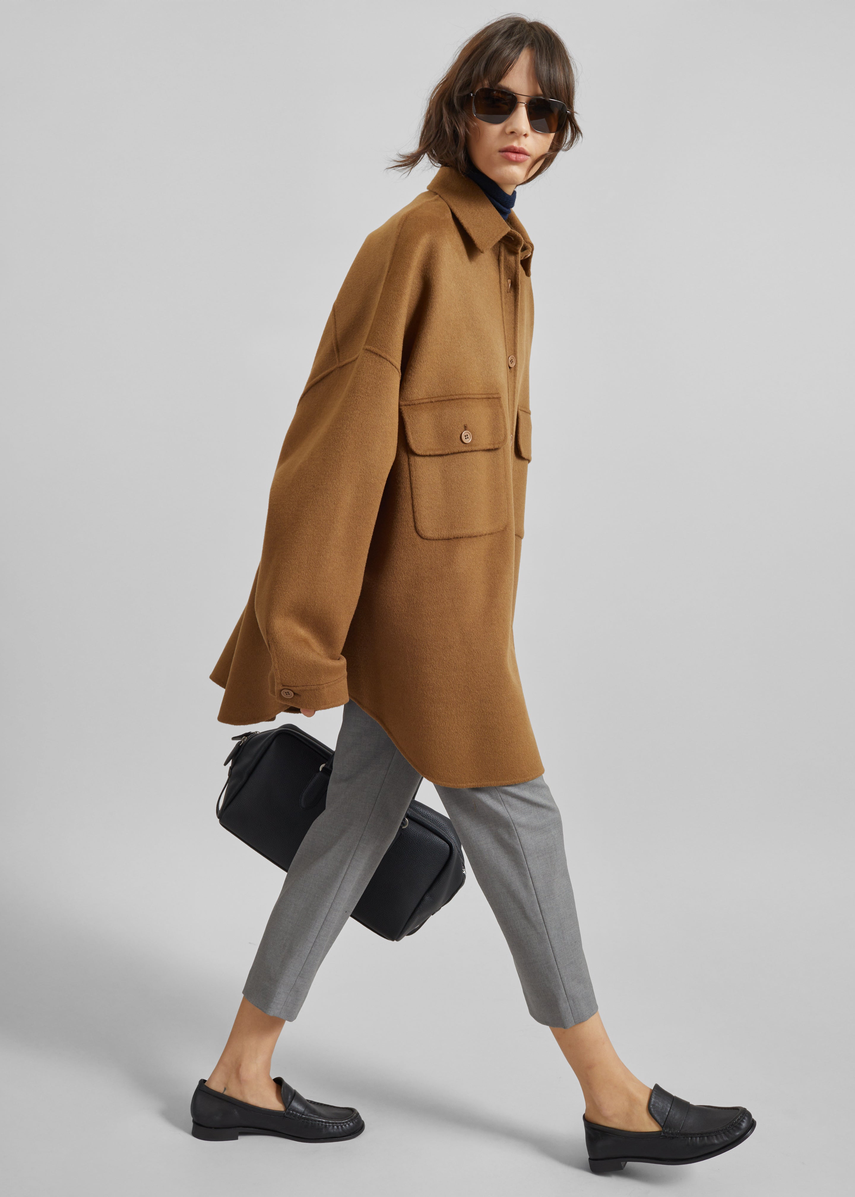 Dallas Wool Overshirt - Camel – The Frankie Shop Europe