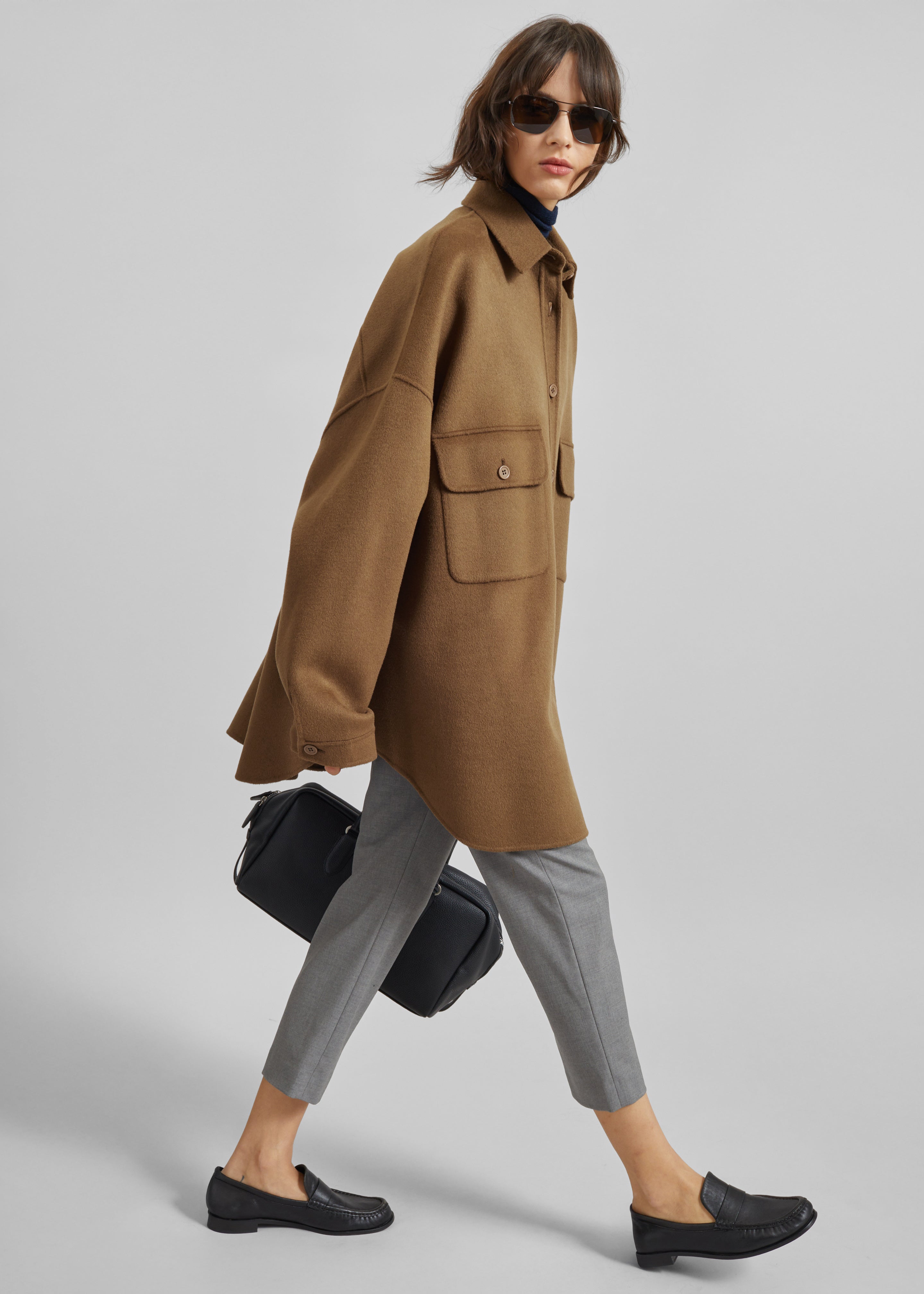 Dallas Wool Overshirt - Camel – The Frankie Shop Europe