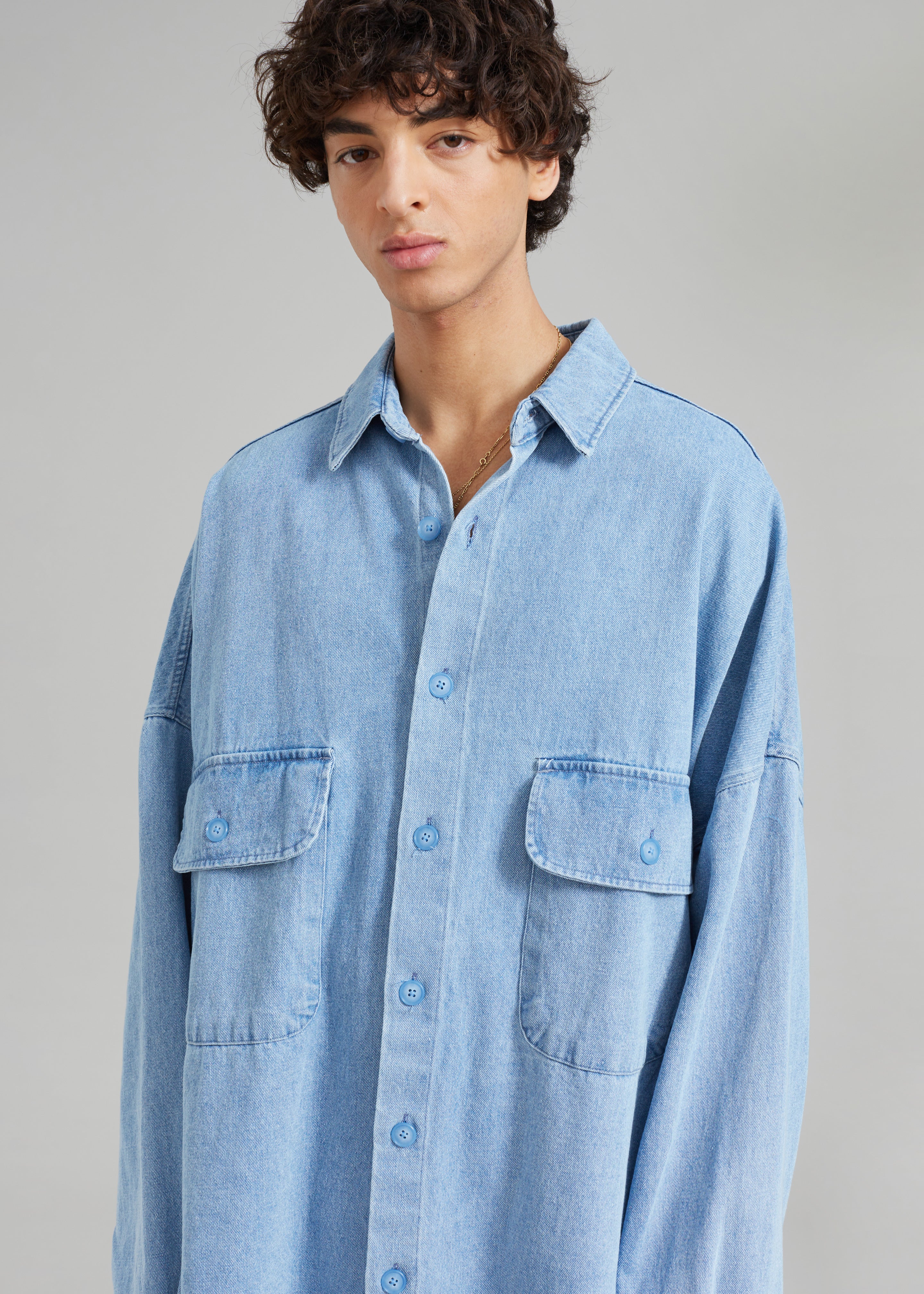 Dallas Men Denim Overshirt - Worn Wash - 10