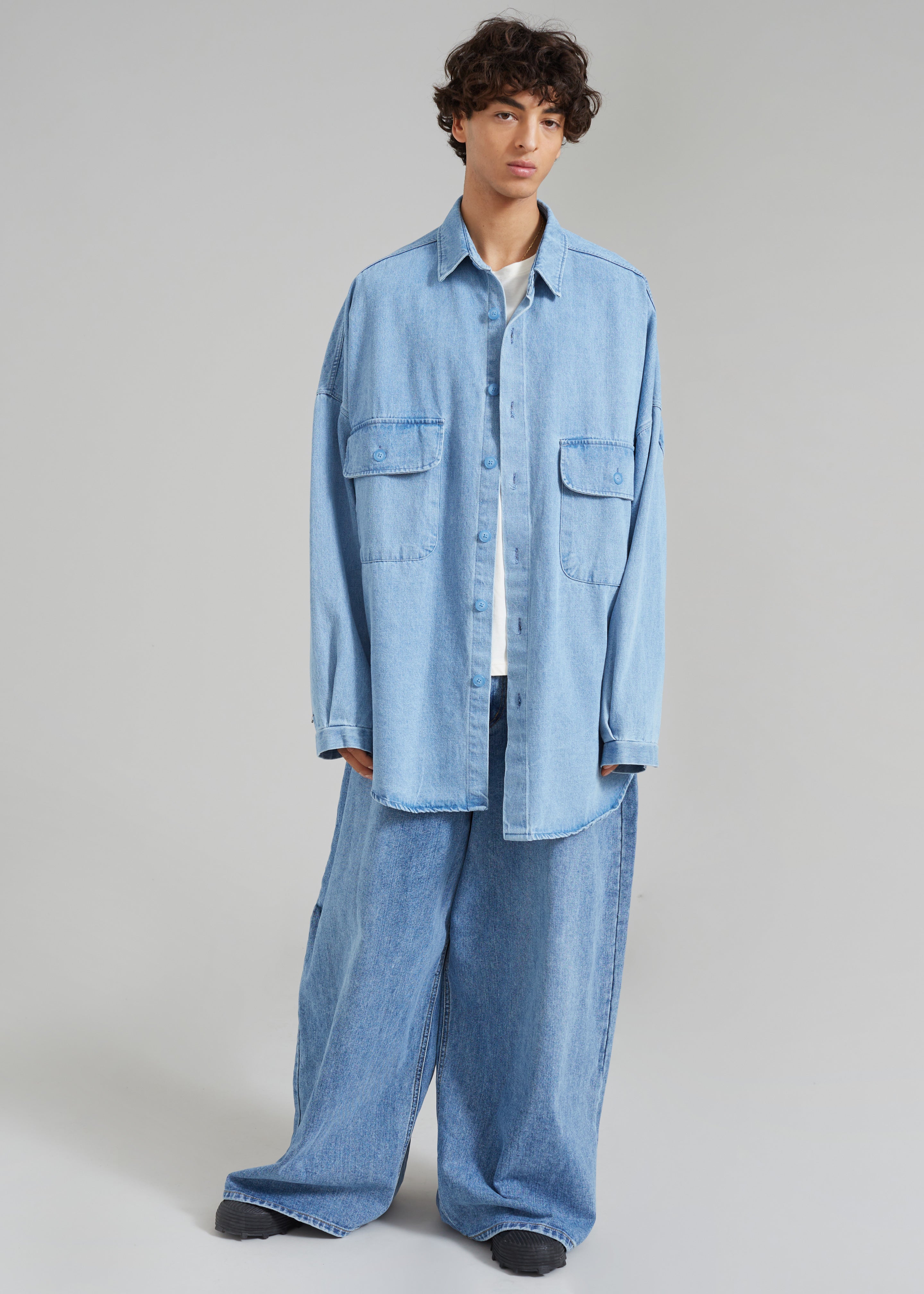 Dallas Men Denim Overshirt - Worn Wash - 9