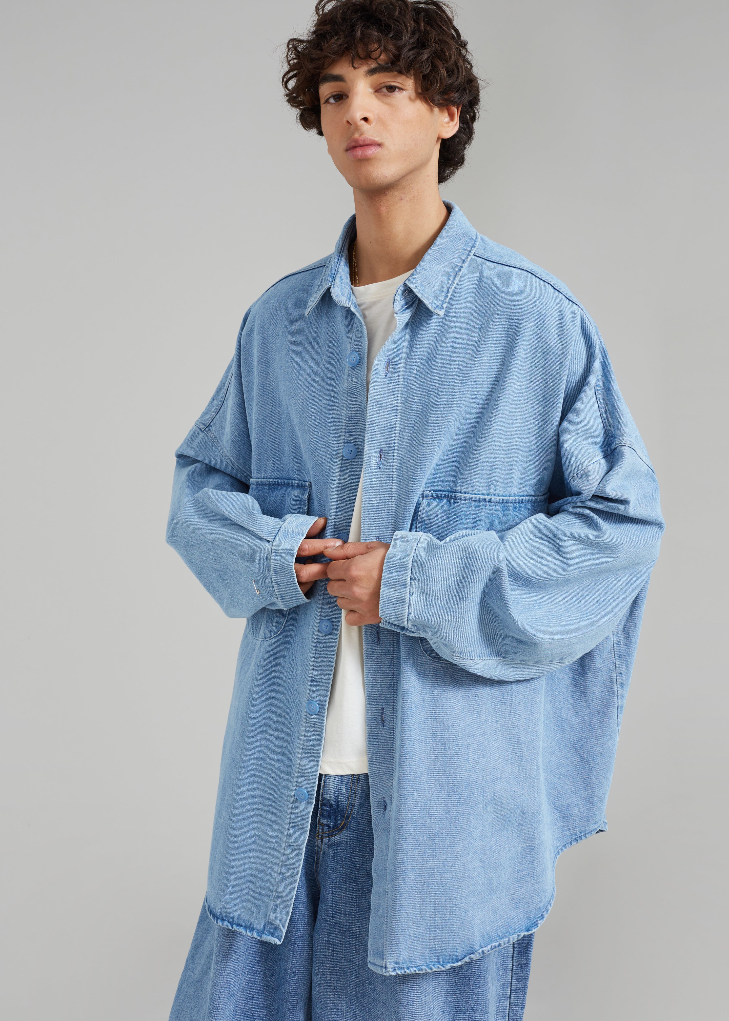 Dallas Men Denim Overshirt - Worn Wash - 5