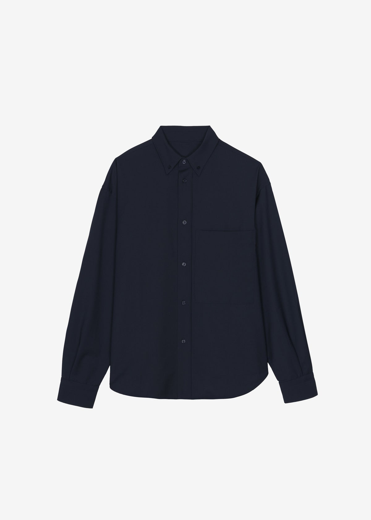 Dalton Wool Blend Shirt - Dark Navy - 8