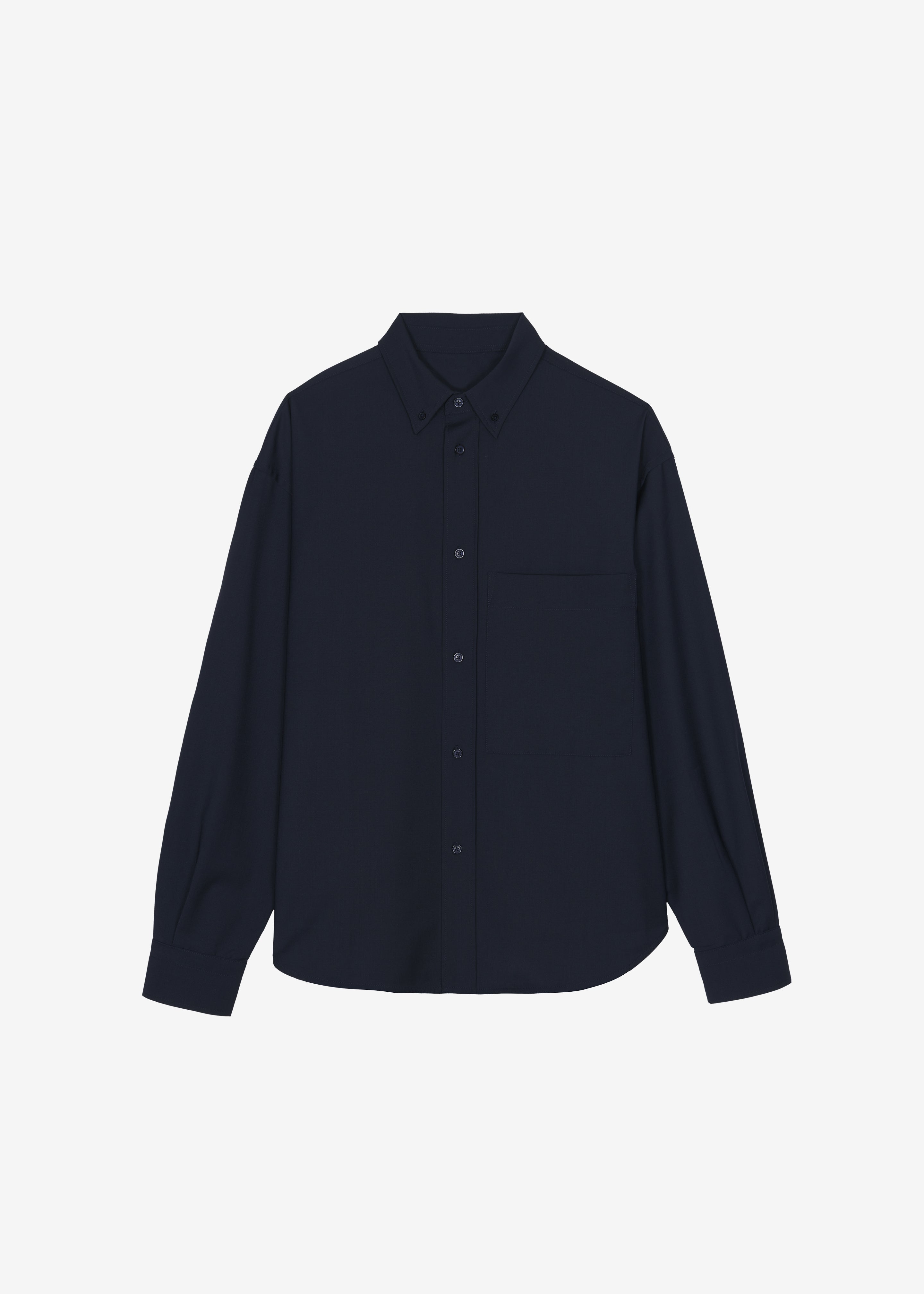 Dalton Wool Blend Shirt - Dark Navy - 8